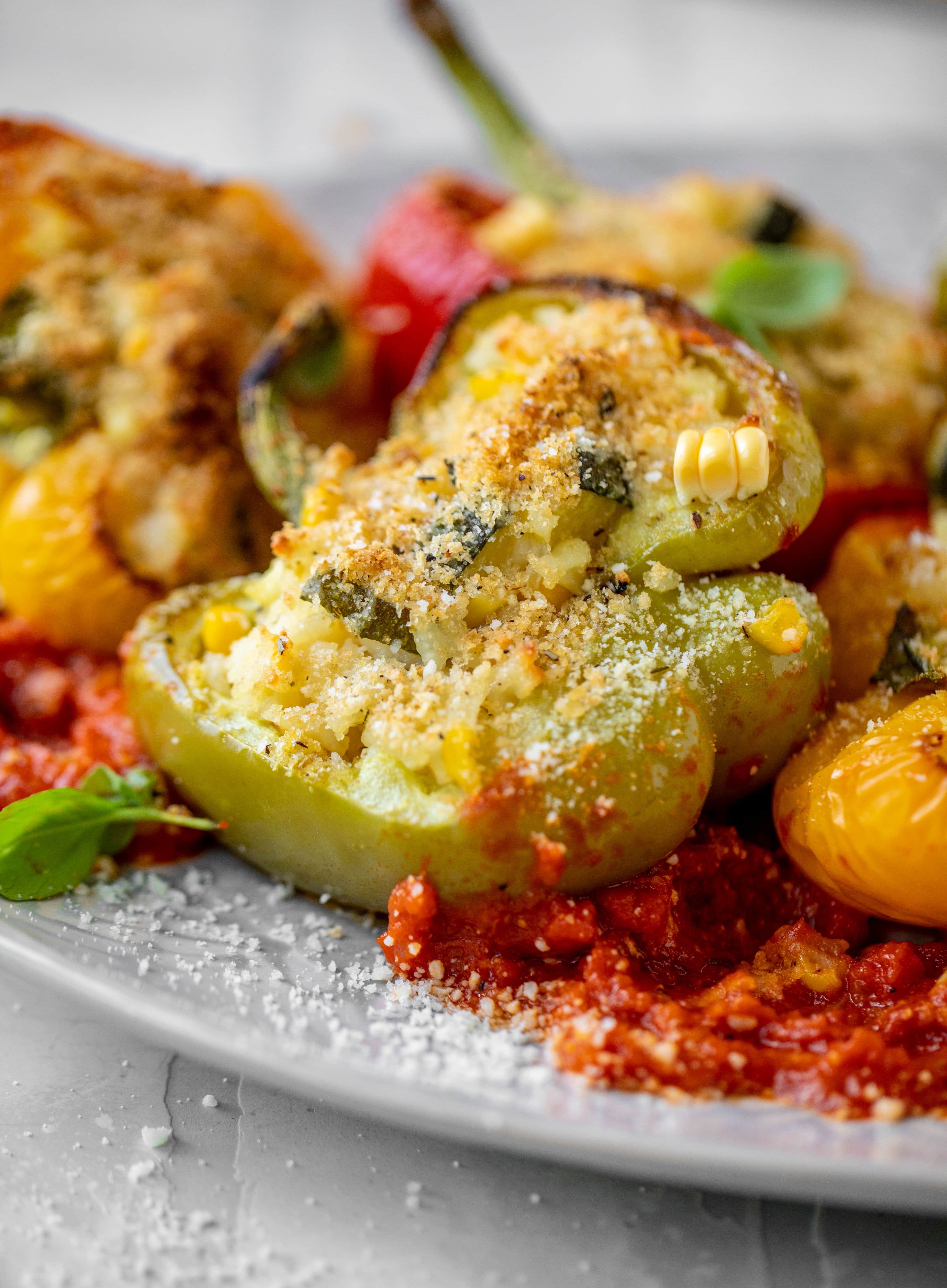summer risotto stuffed peppers