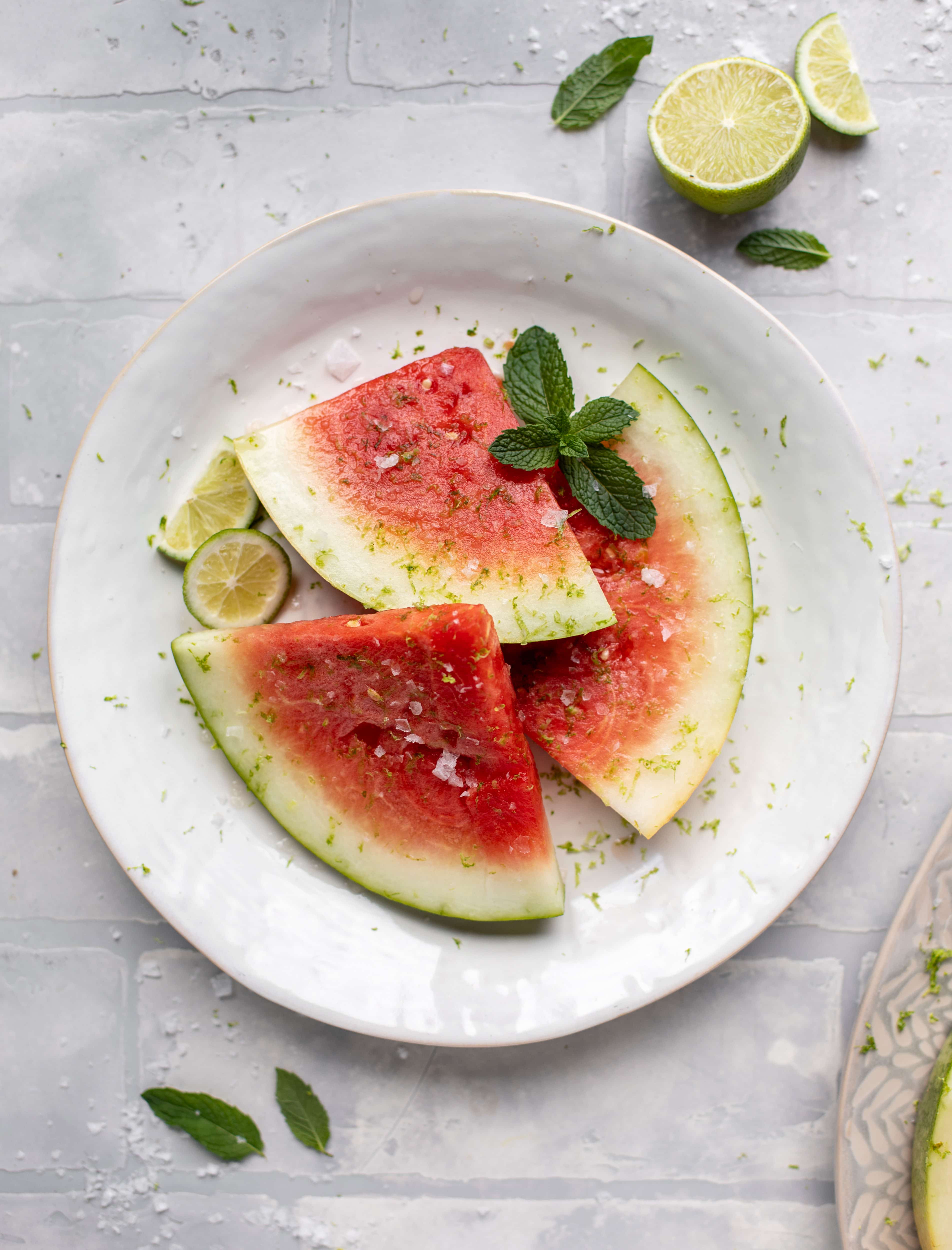 salted mojito watermelon wedges