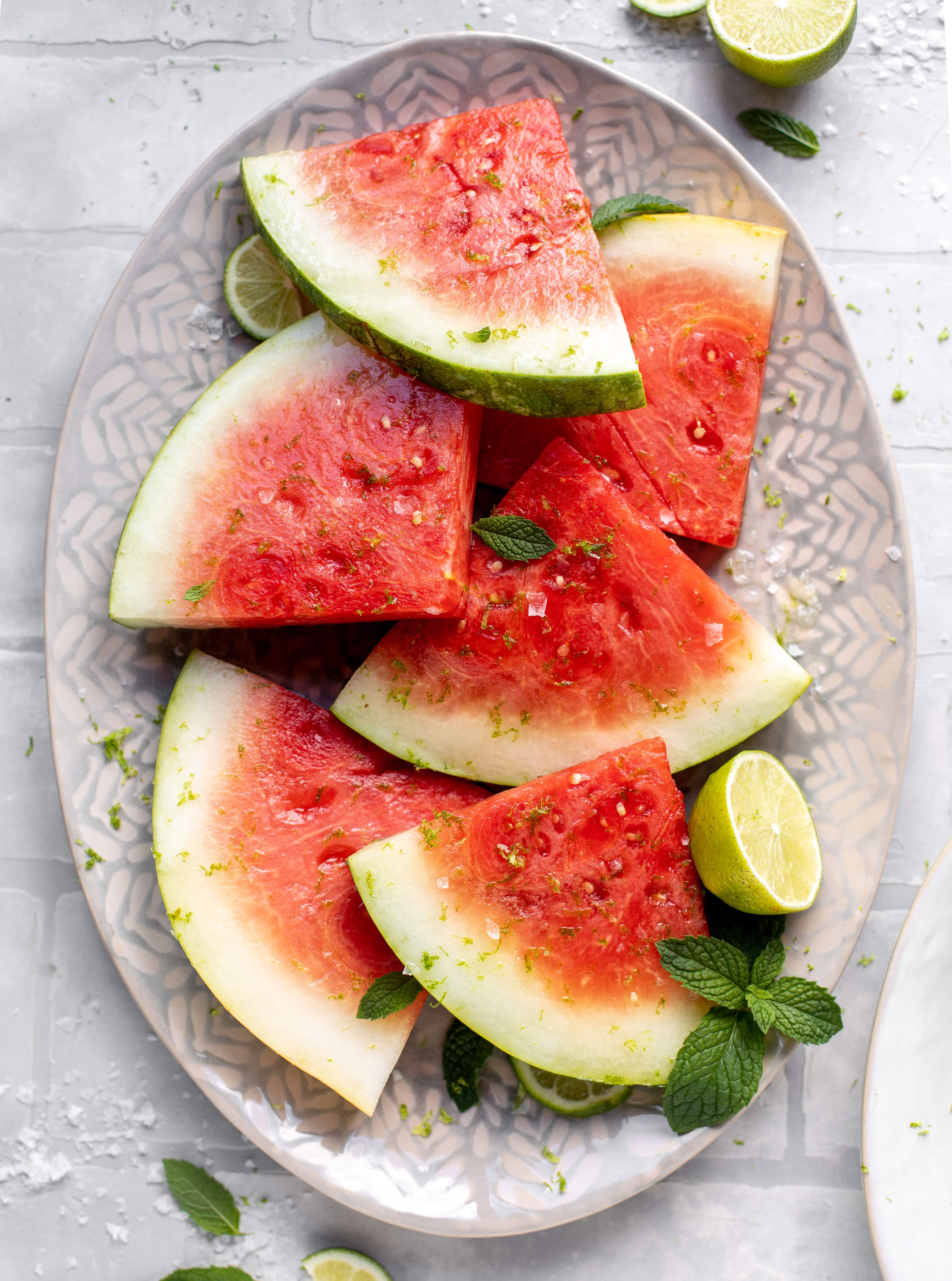 salted mojito watermelon wedges