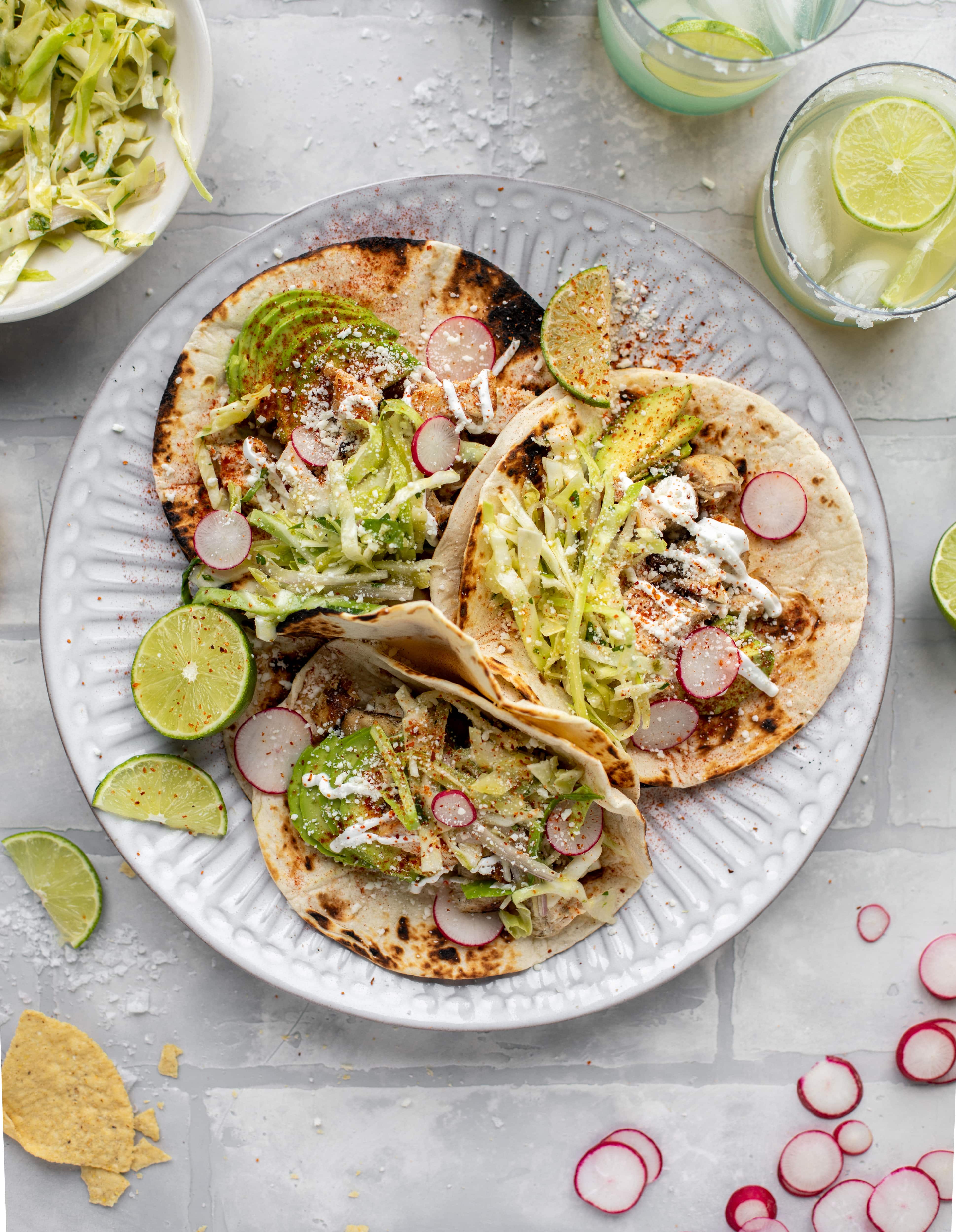 grilled chicken tacos and 33 back to school dinners