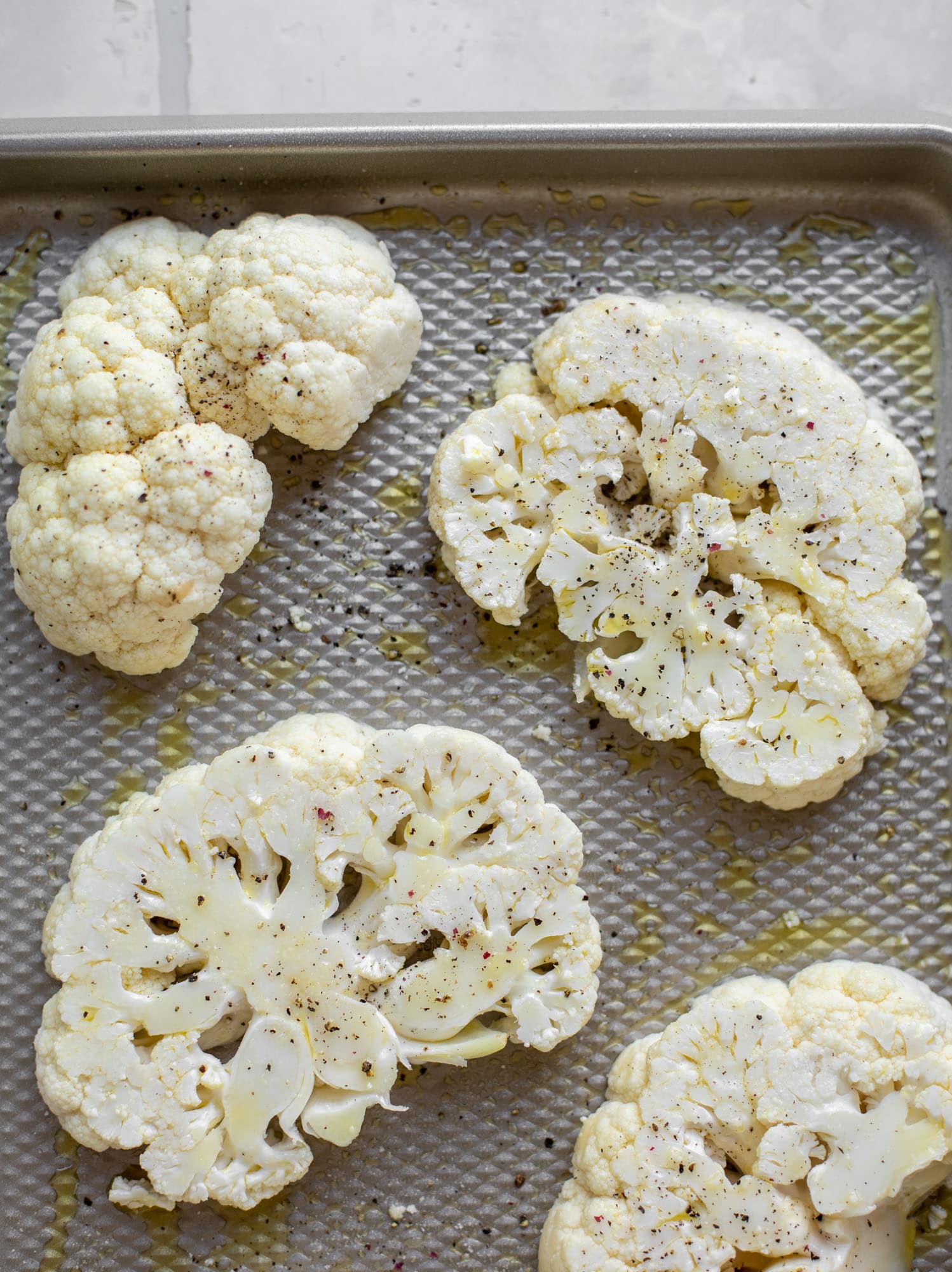cauliflower steaks with olive oil