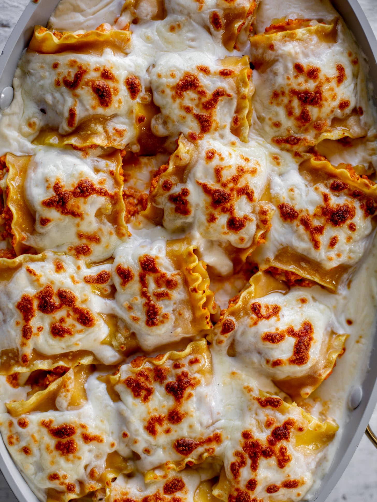 pumpkin lasagna roll ups right out of the oven