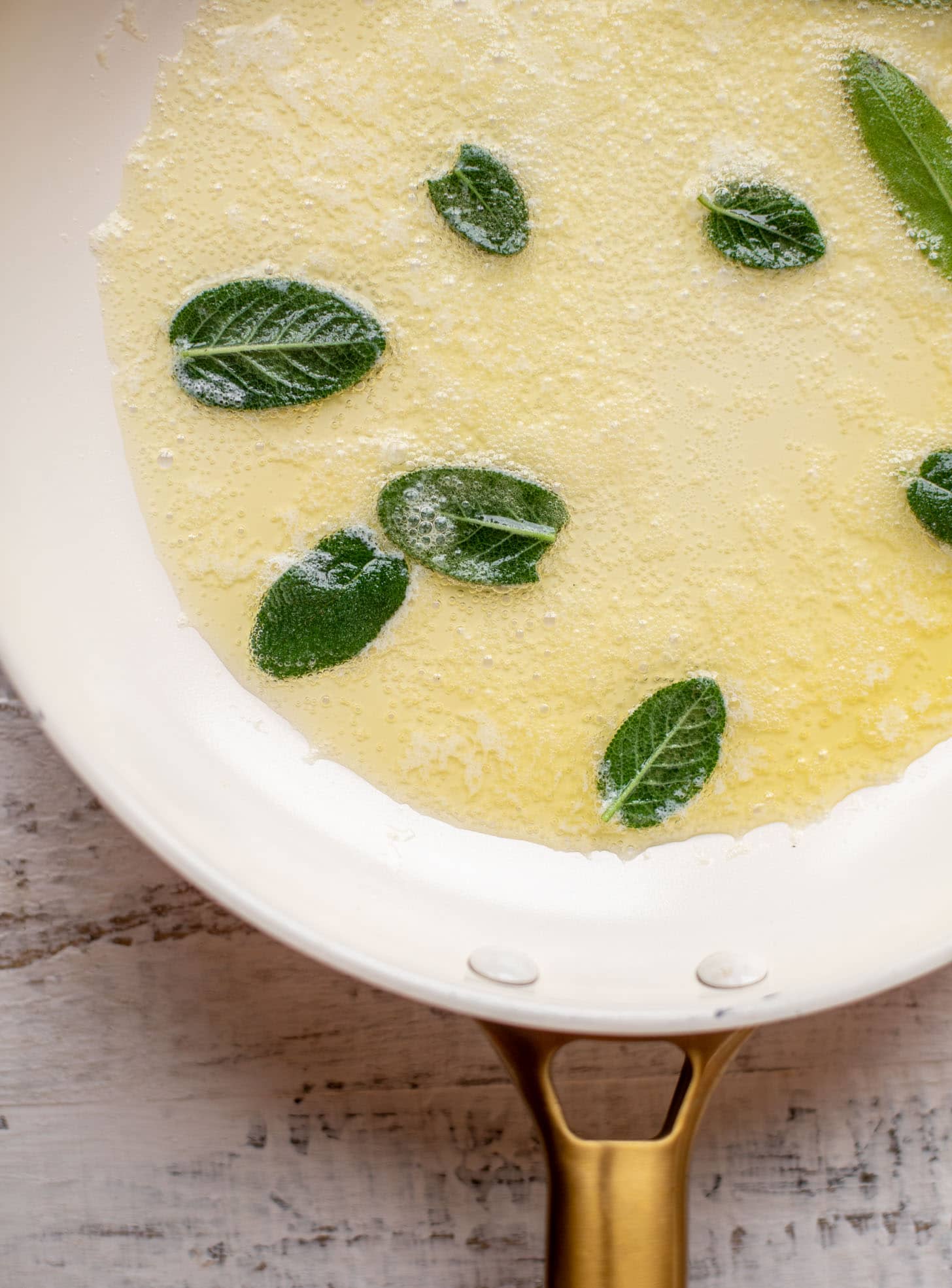 sizzling butter with sage