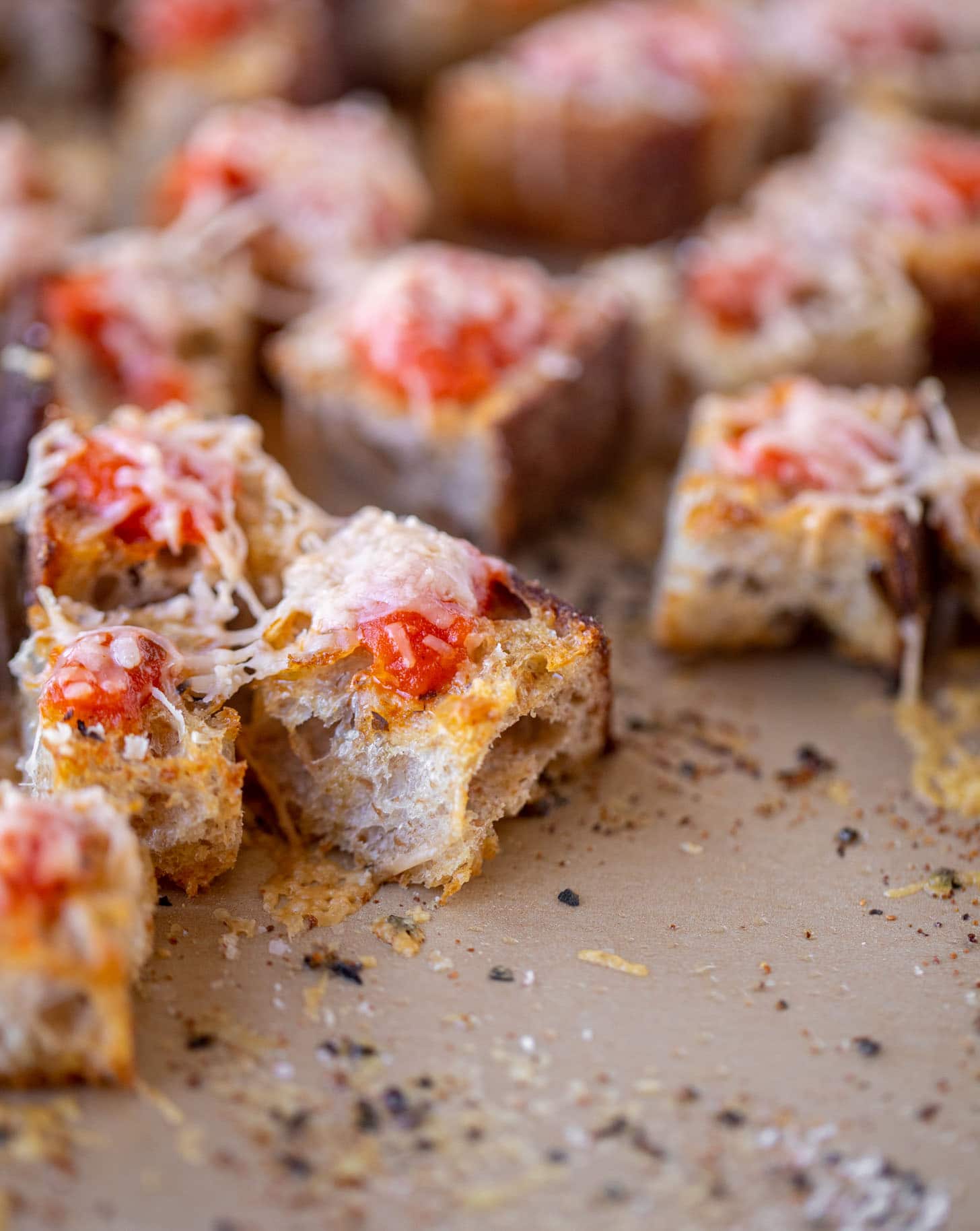 toasty pizza croutons