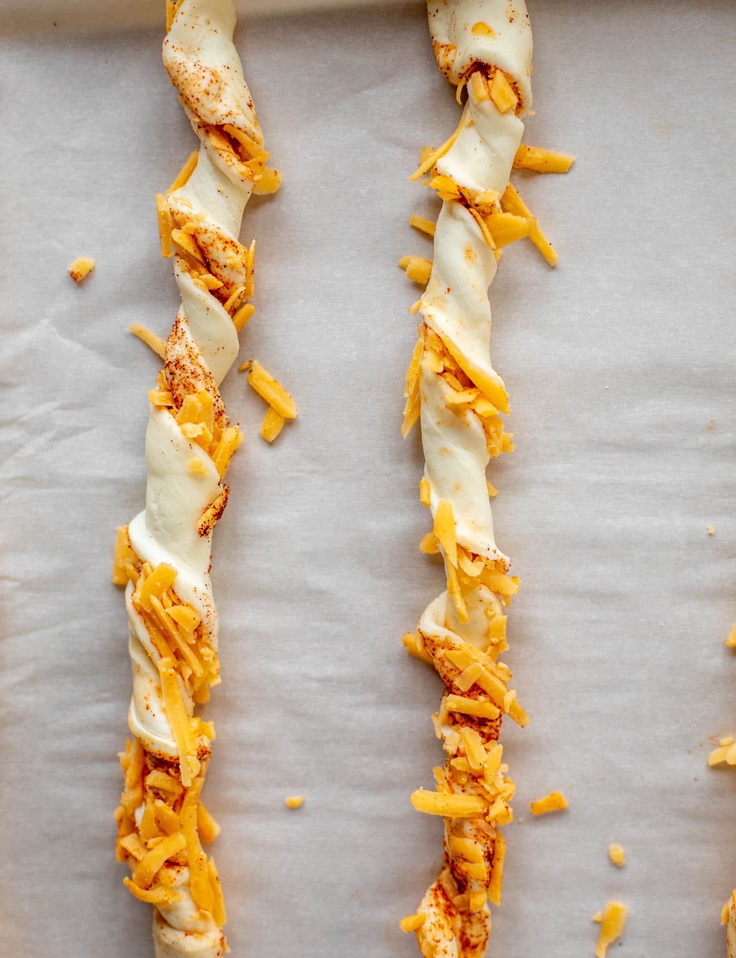 smoky cheddar twists puff pastry