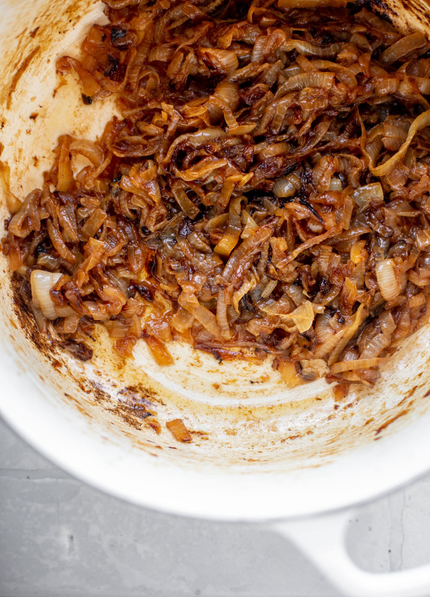 caramelized onions in a pot