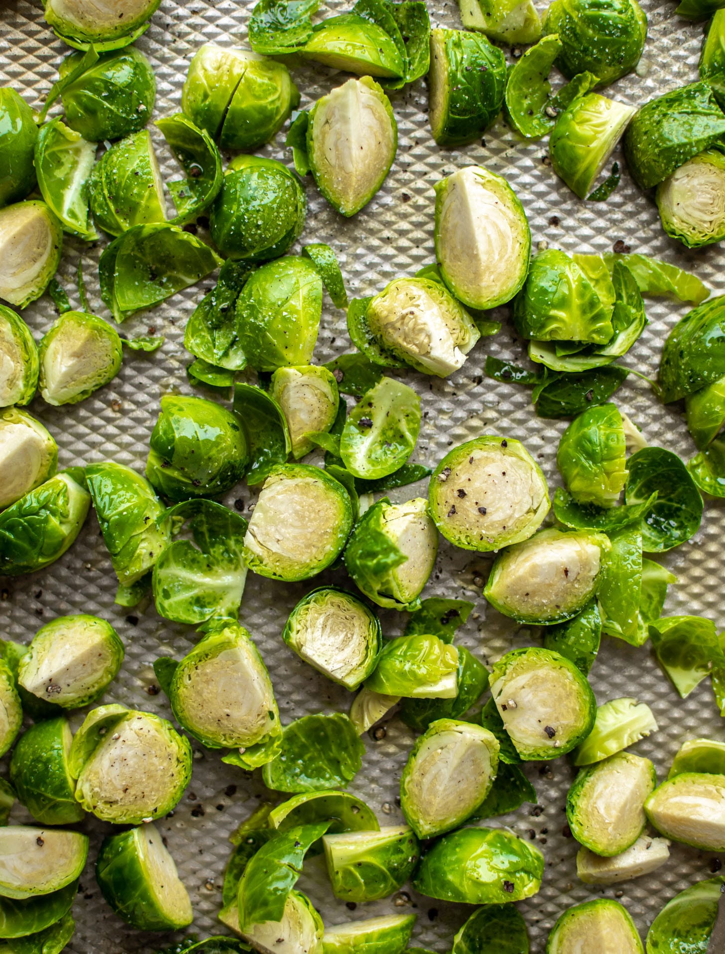 brussels sprouts ready for roasting