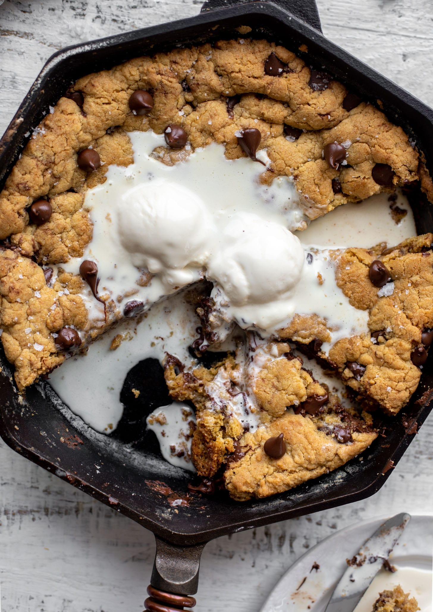 chewy chocolate chip skillet cookie