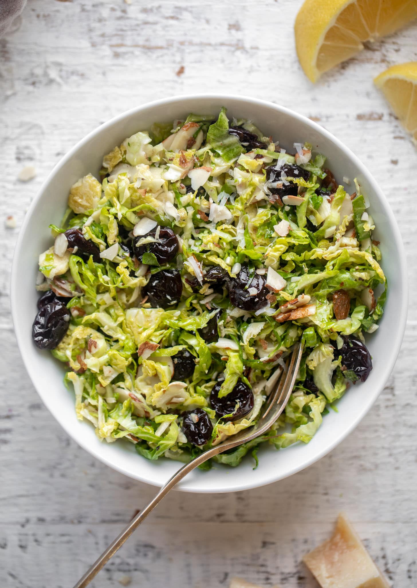 sweet and savory brussels sprouts slaw