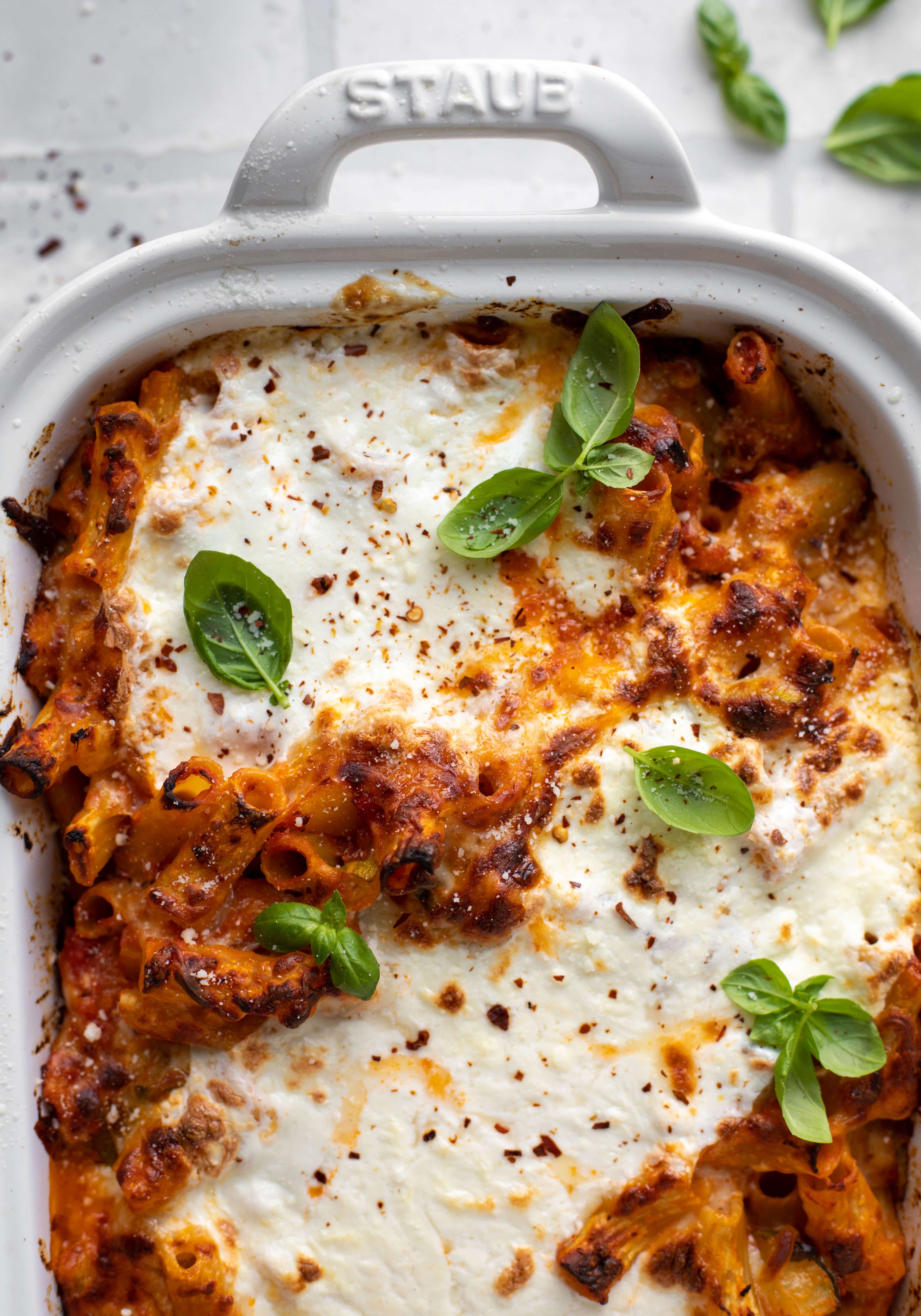 burrata baked ziti from everyday dinners