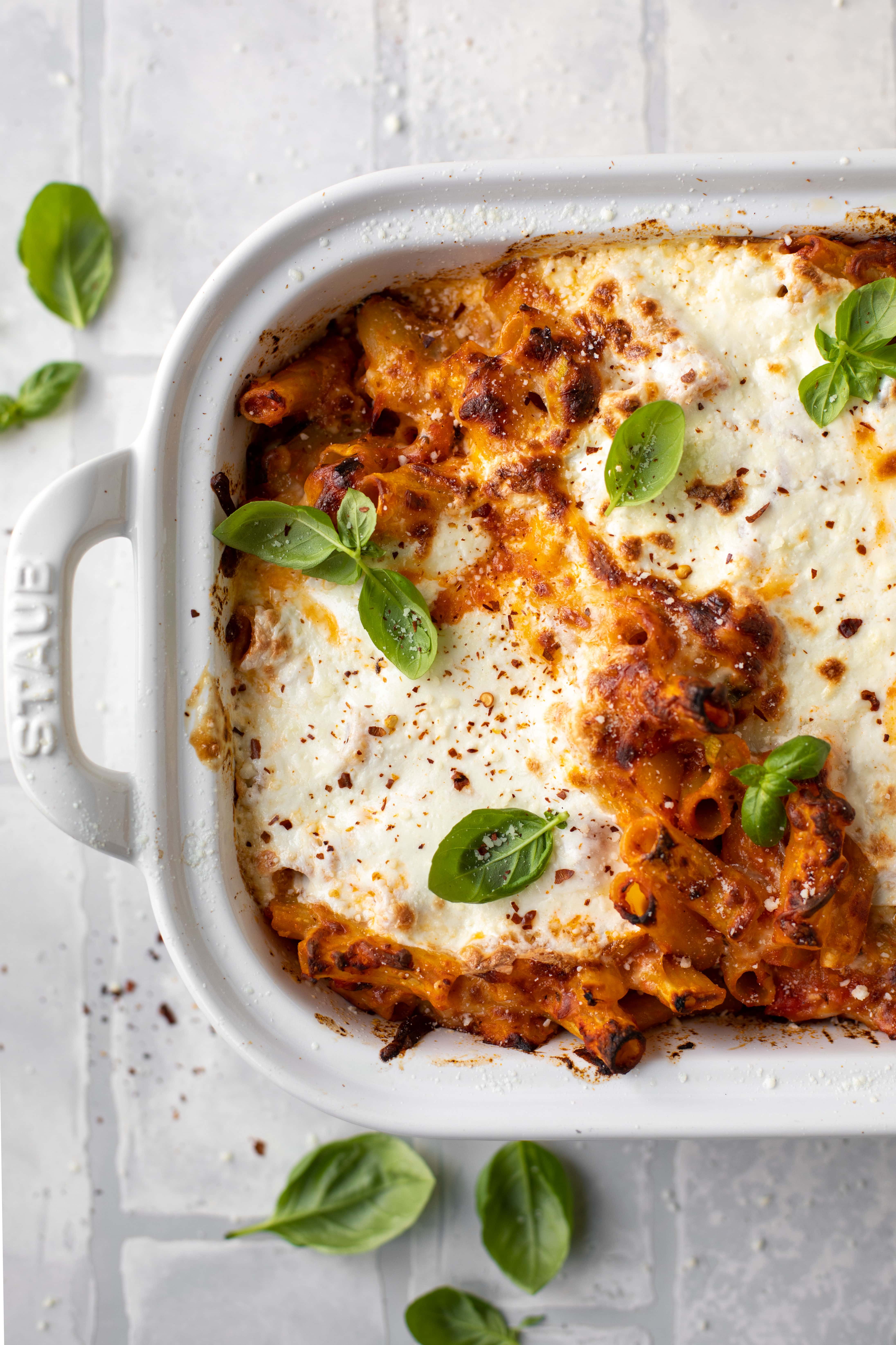 burrata baked ziti from everyday dinners