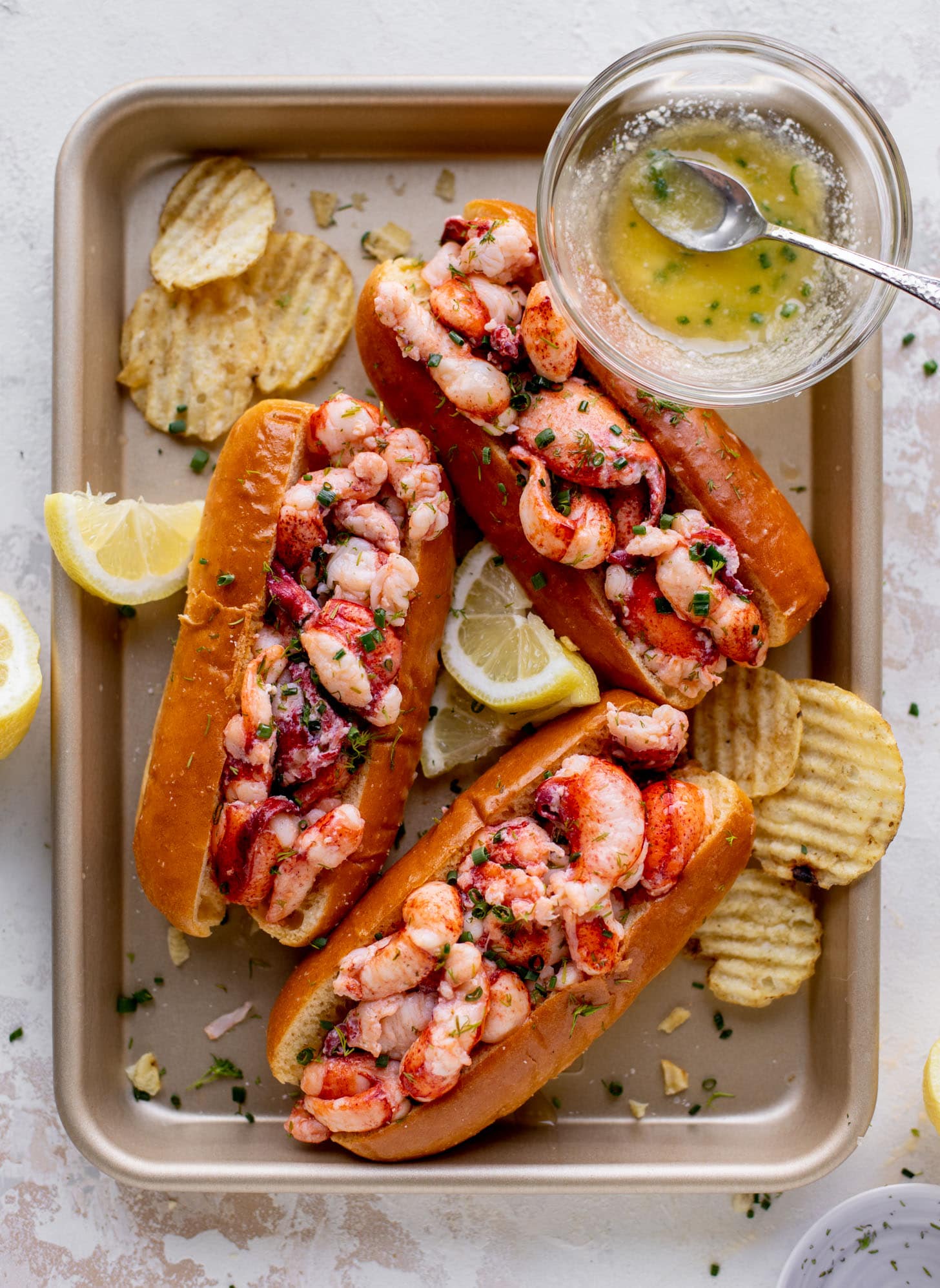 warm and buttery lobster rolls
