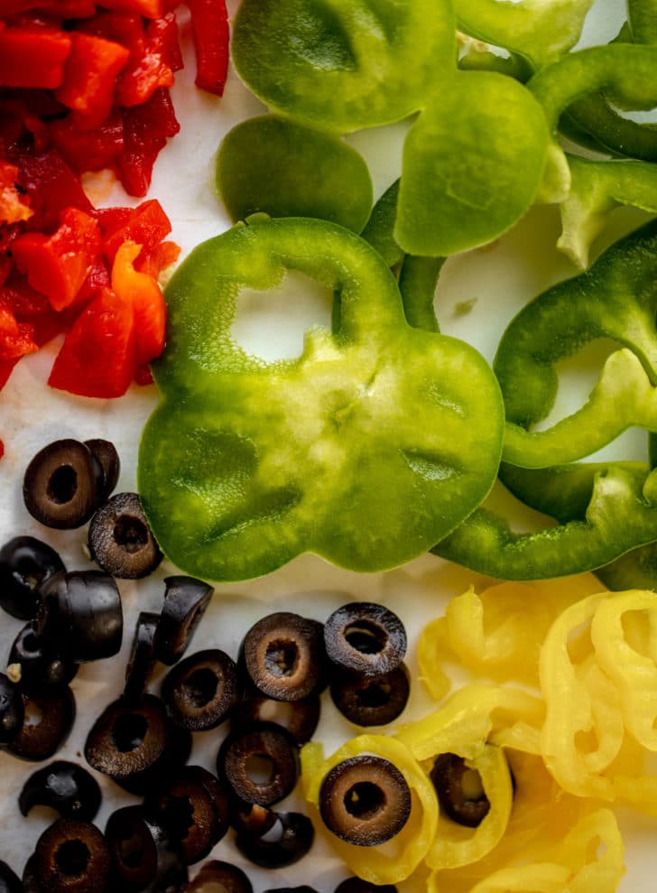 peppers and olives