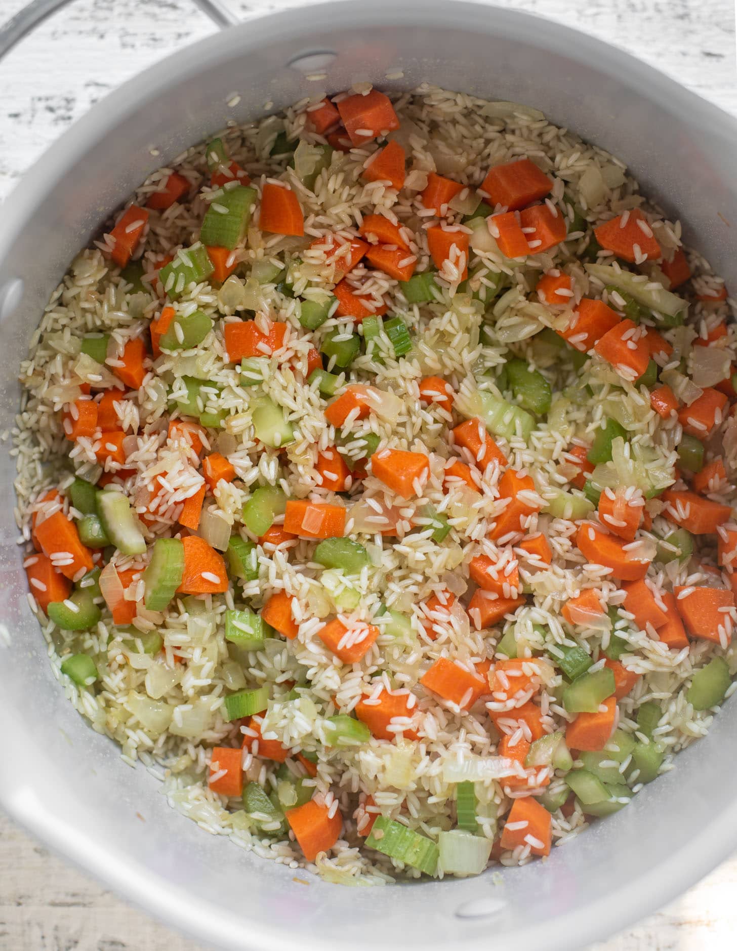 rice with carrots and celery