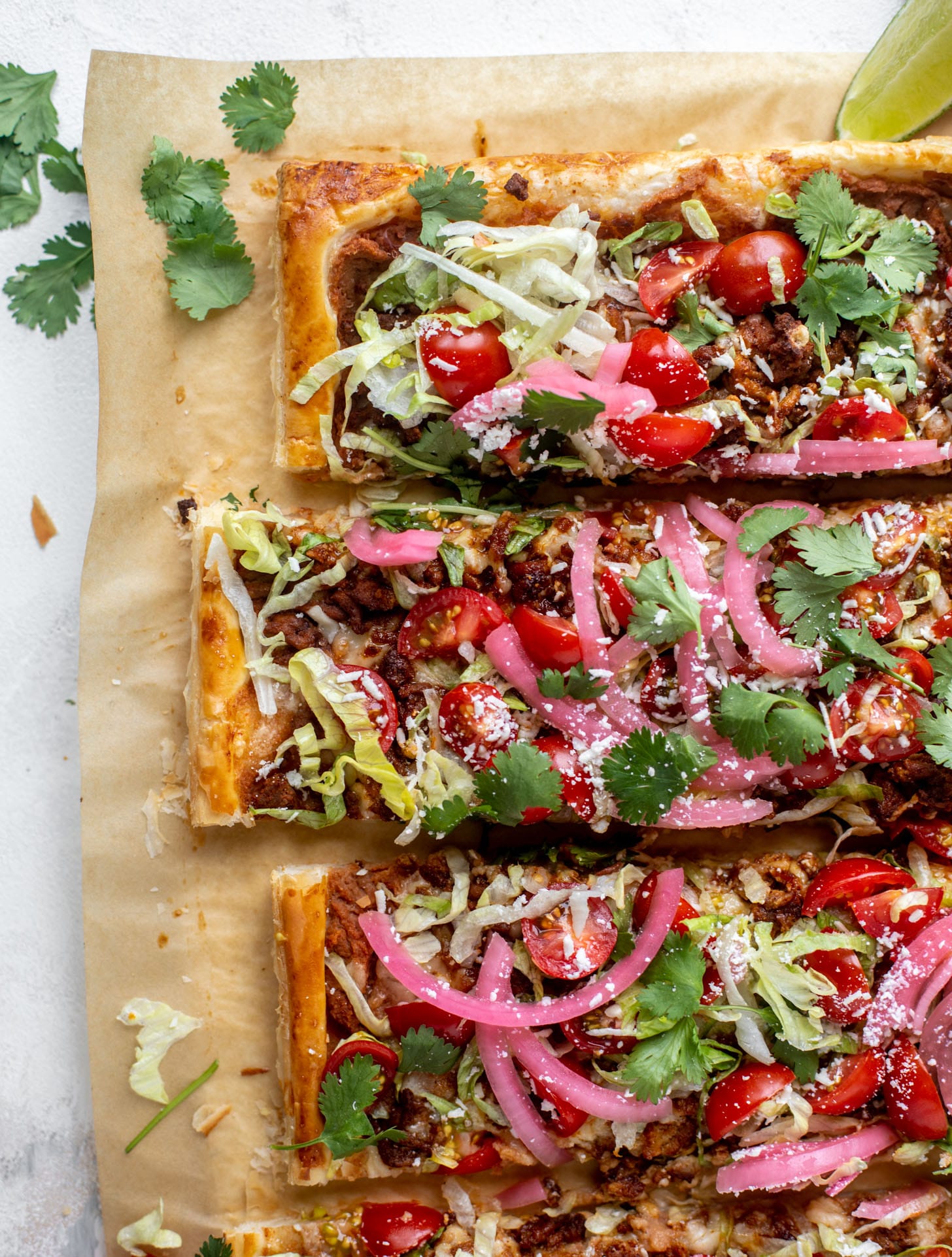 taco puff pastry pizza
