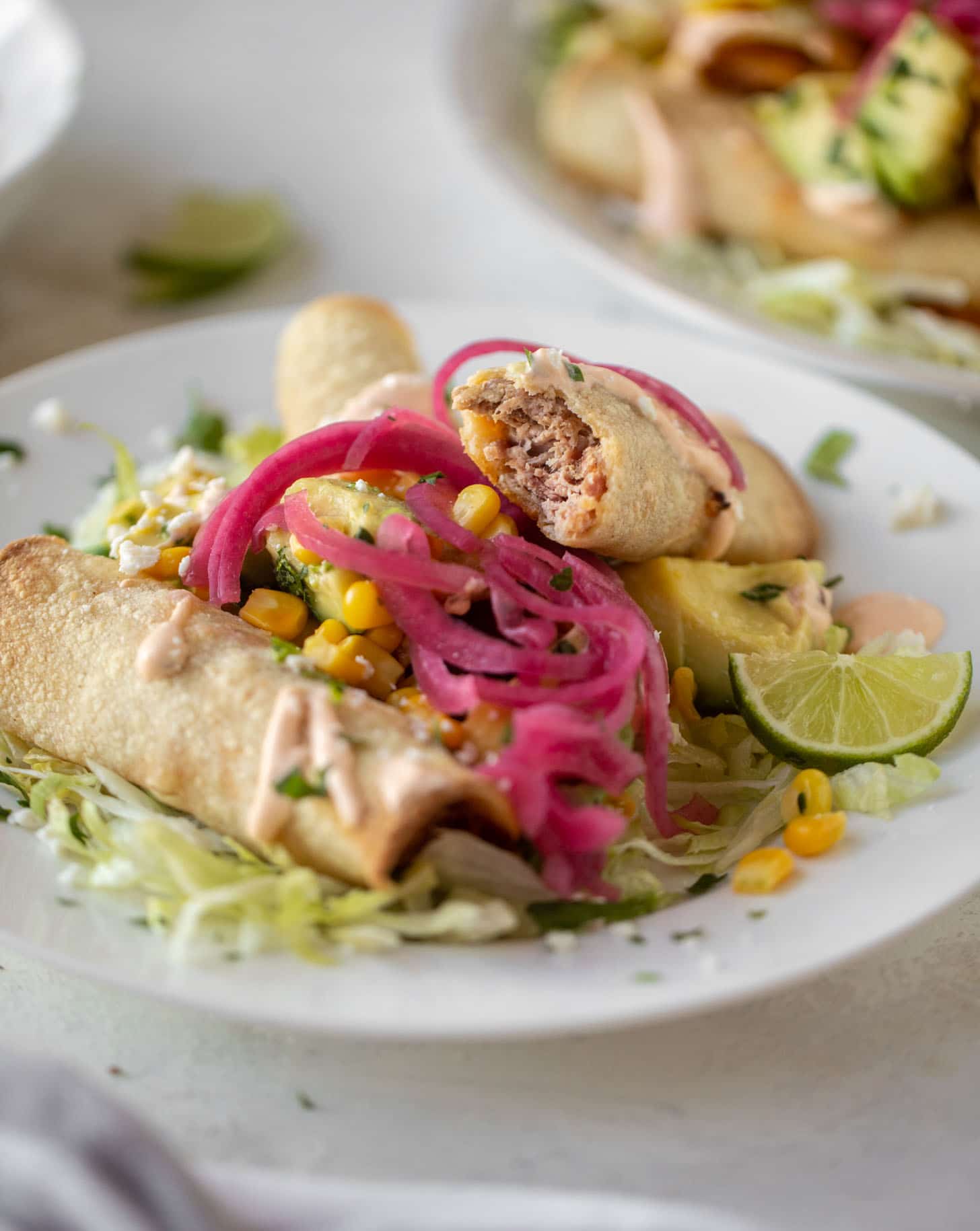 chipotle cheddar baked pork taquitos