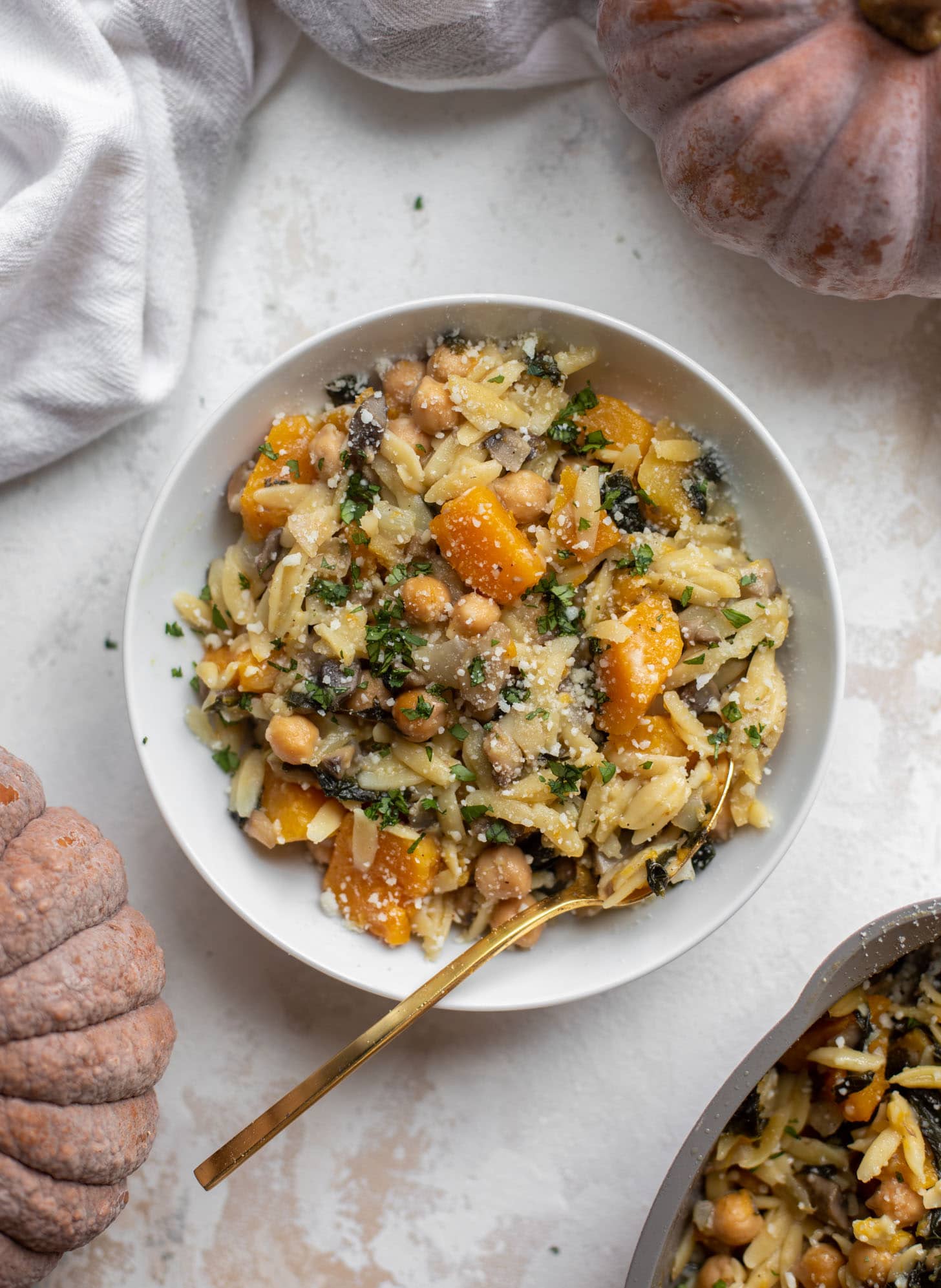 one pot fall vegetable orzo