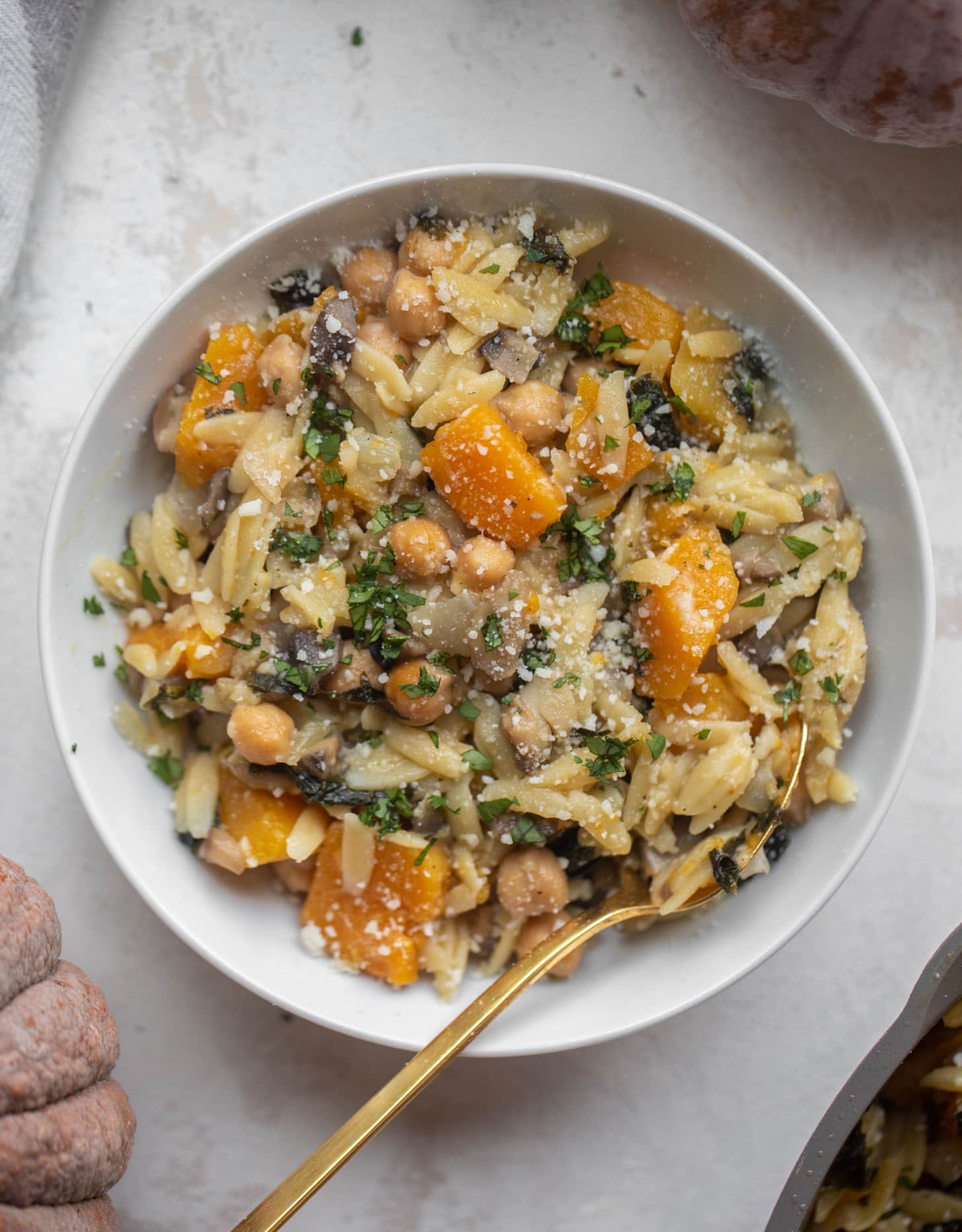 one pot fall vegetable orzo