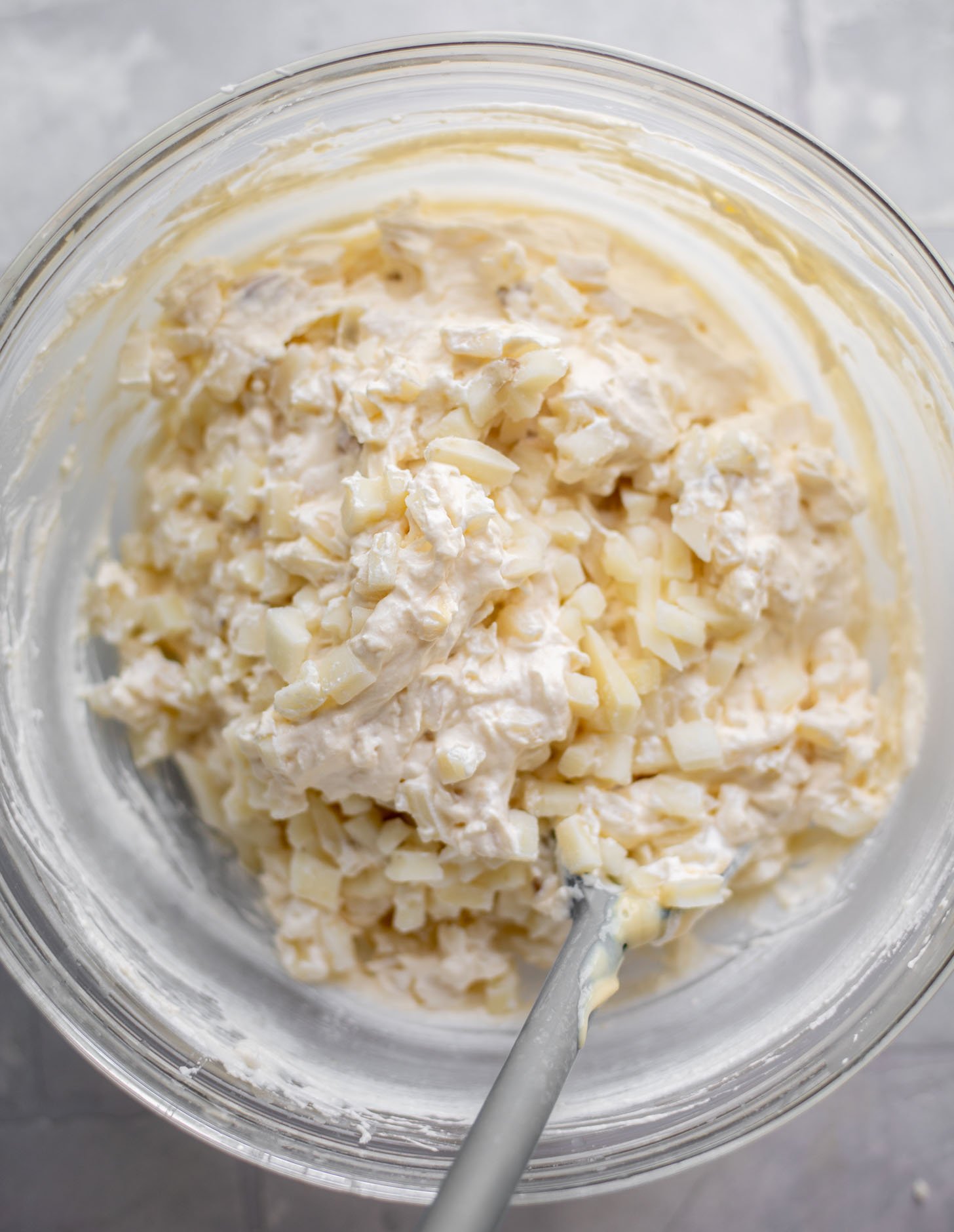 diced potatoes with sour cream