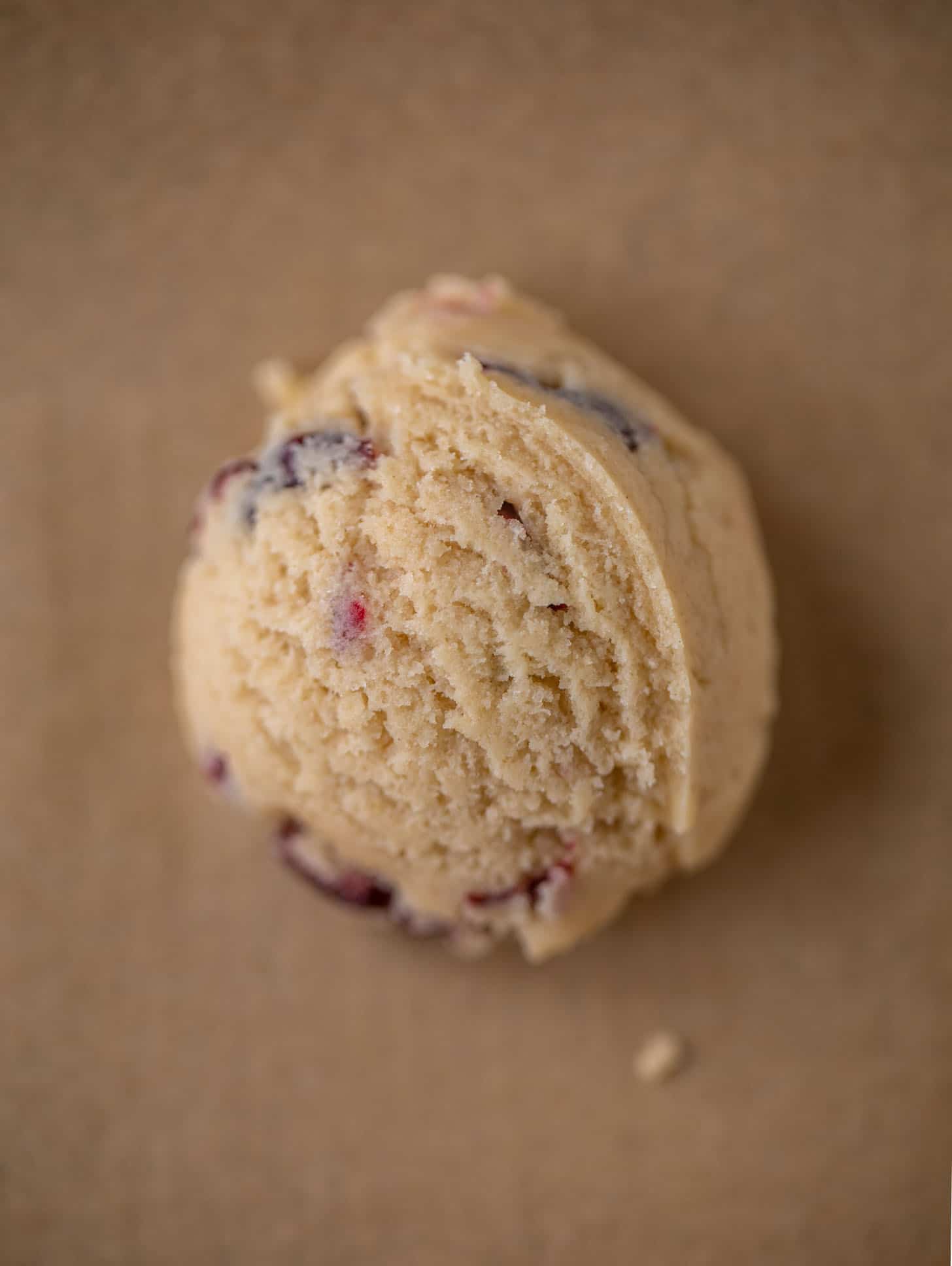 cranberry drop cookie dough