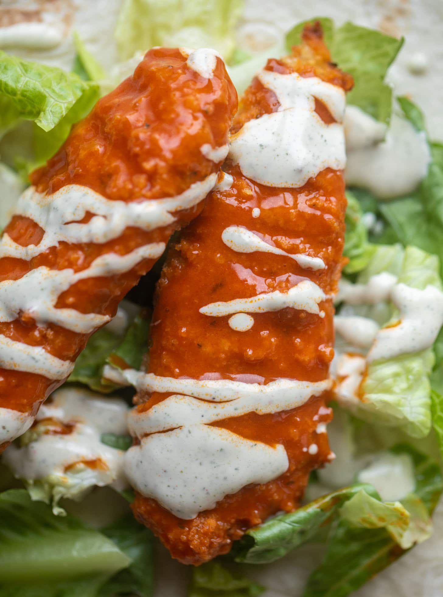 up close buffalo chicken with ranch