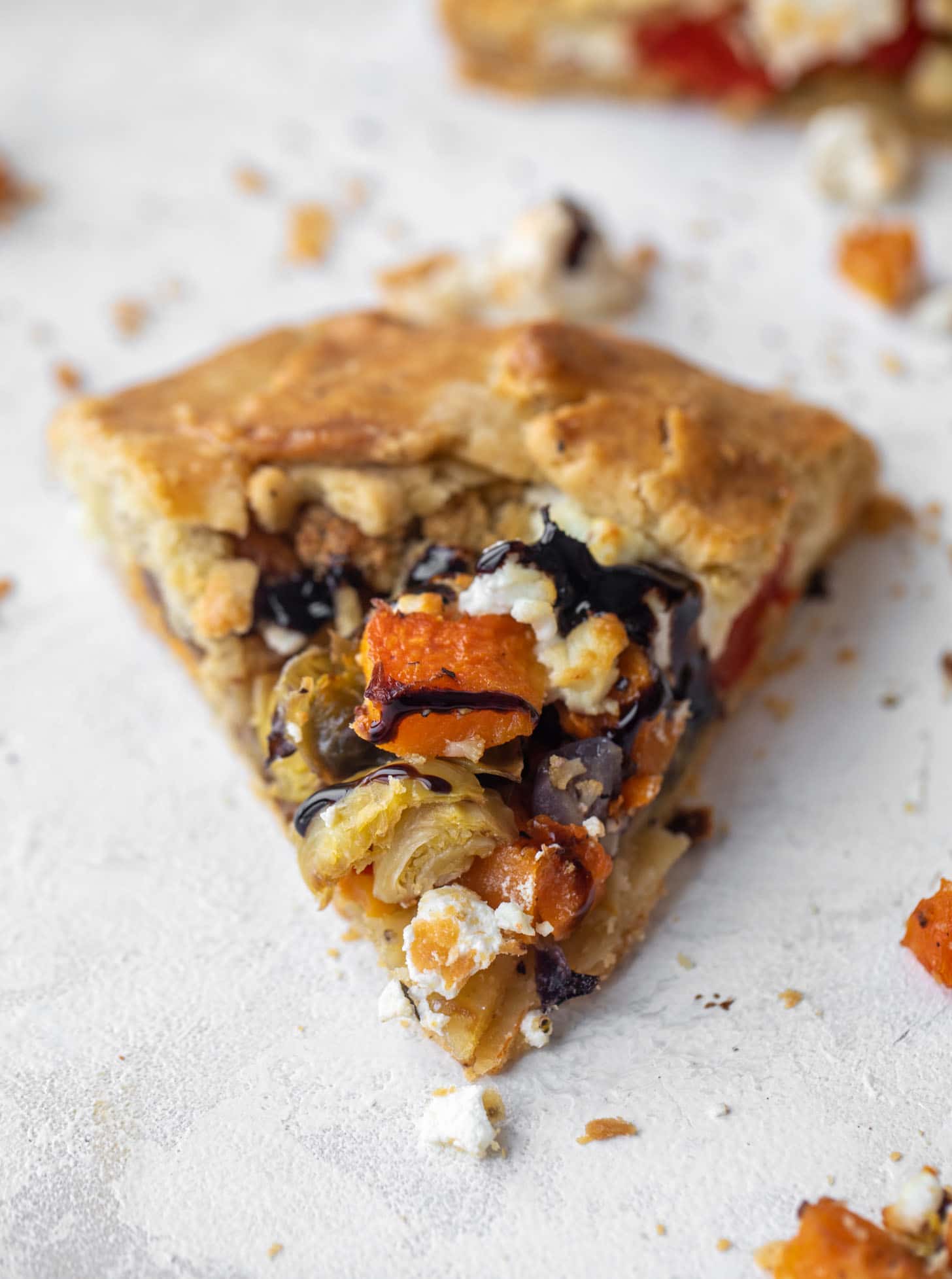winter vegetable and goat cheese galette