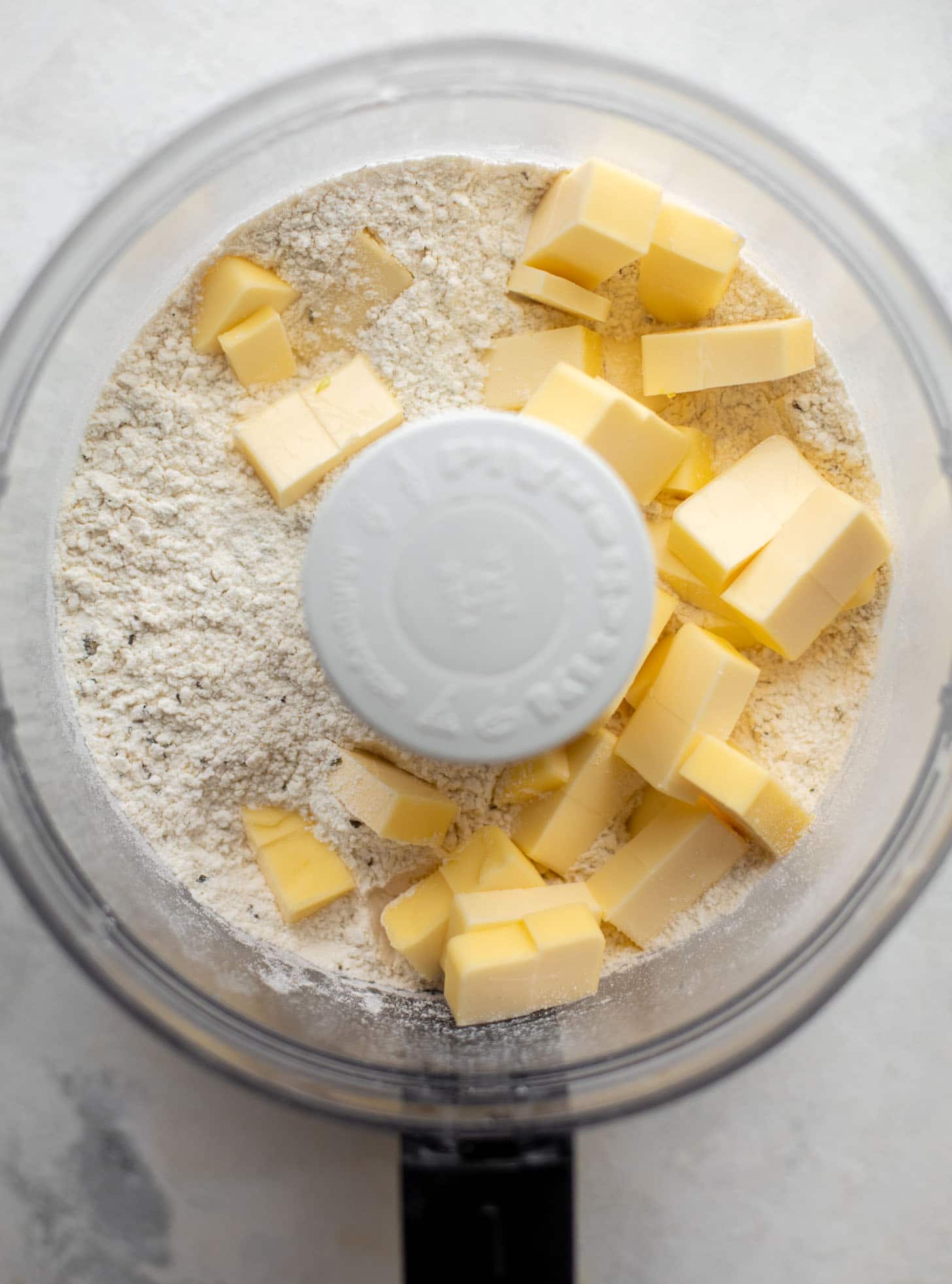 flour and cold butter for pie dough