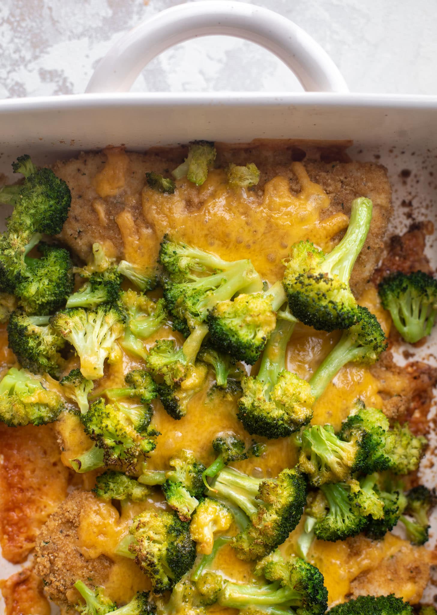crispy broccoli cheddar melt chicken