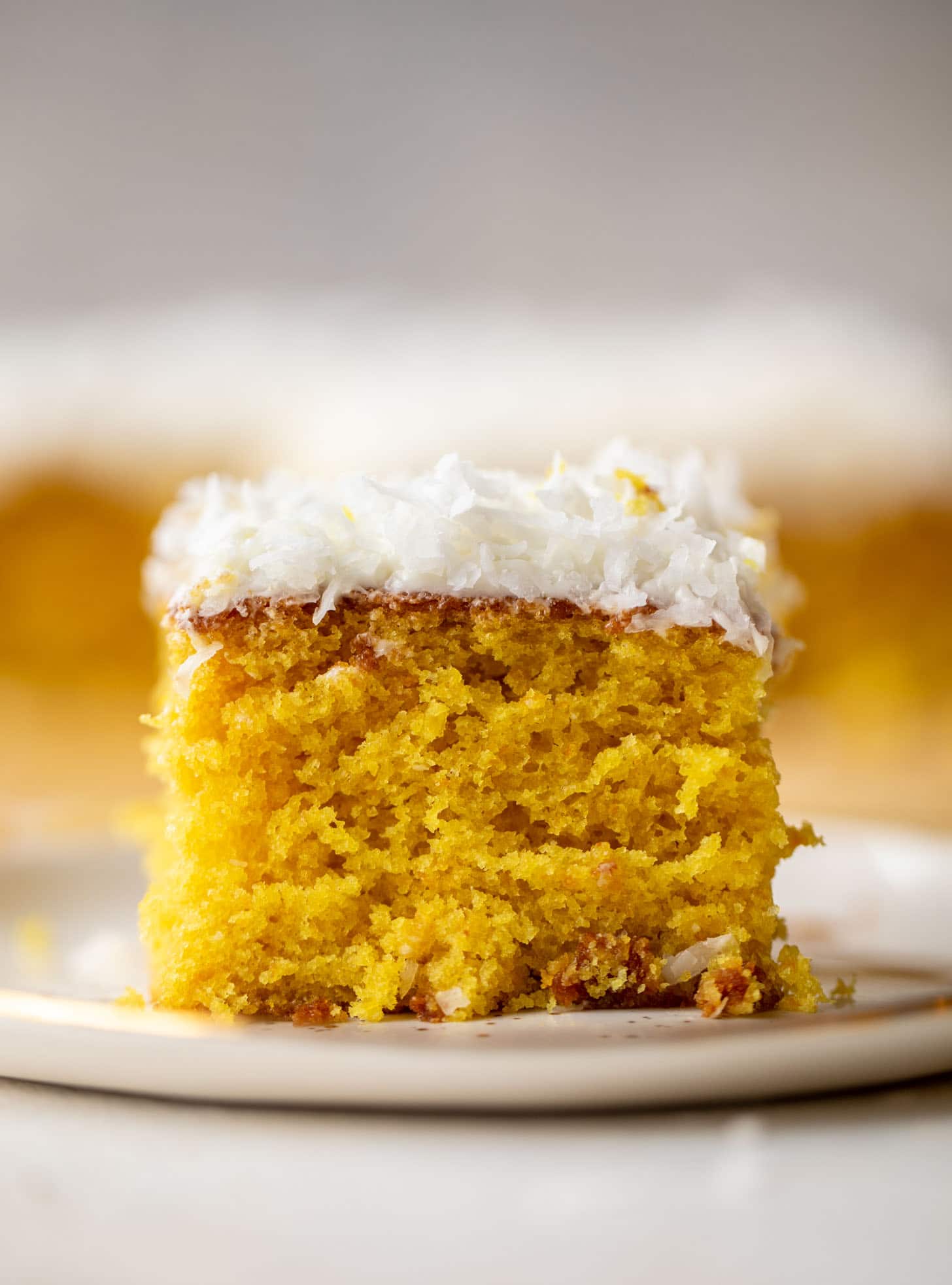 orange cake with coconut cream cheese frosting