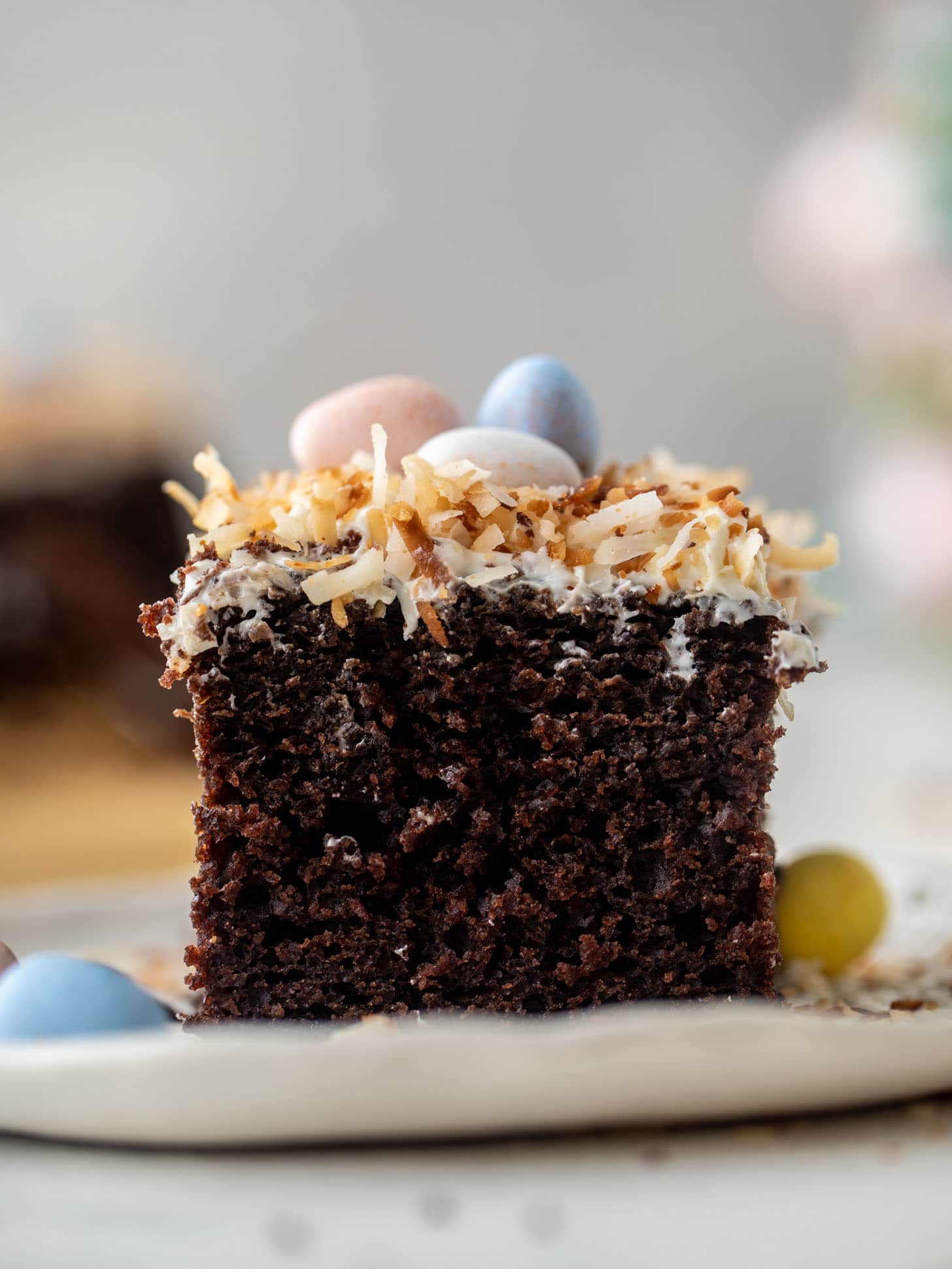 chocolate coconut easter cake