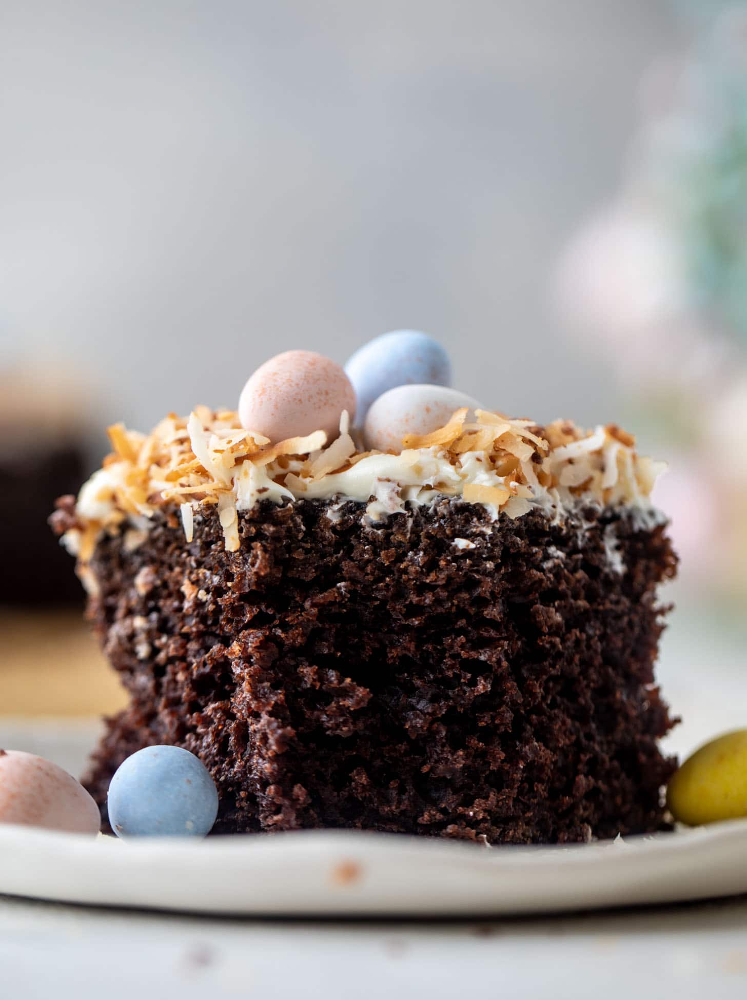chocolate coconut easter cake