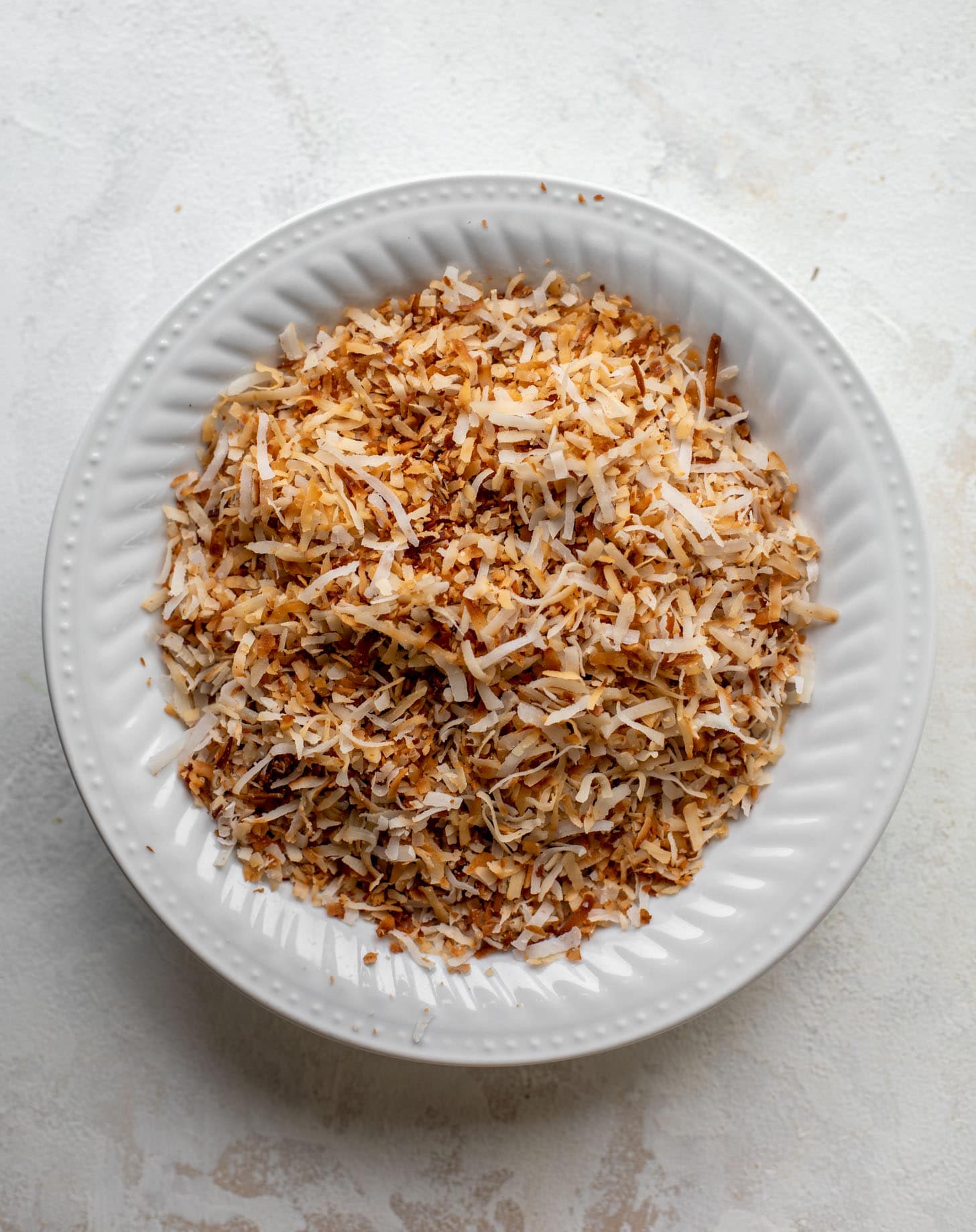 bowl of toasted coconut