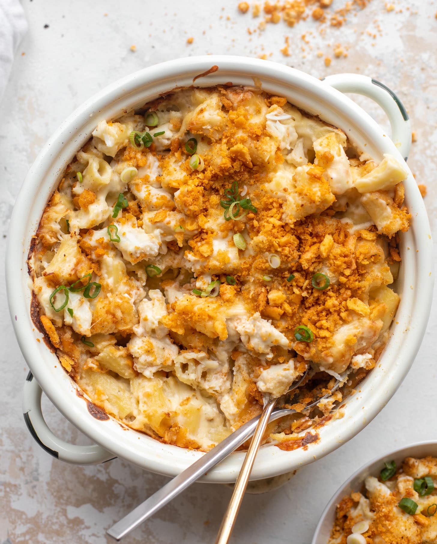 buttery old bay crab mac and cheese