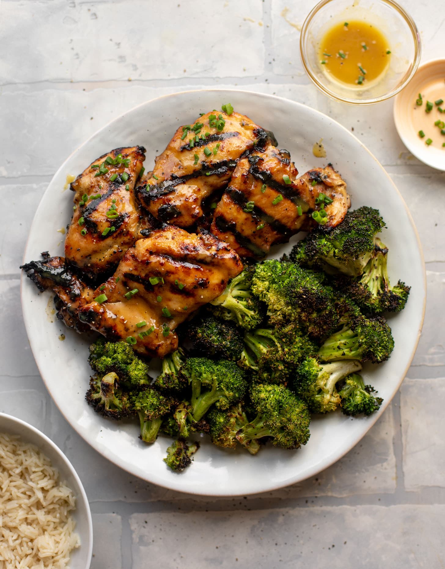 Grilled Honey Mustard Chicken and Broccoli.