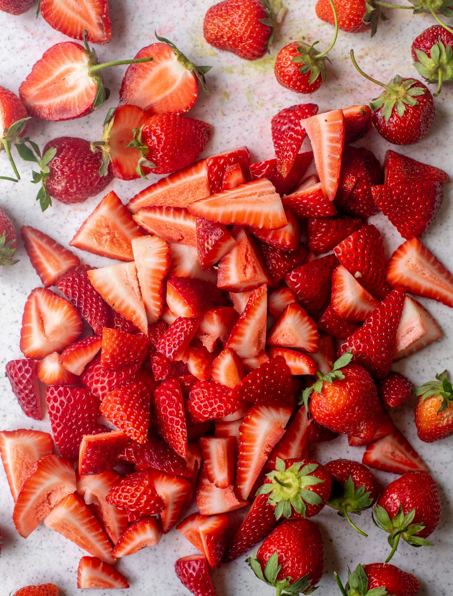 fresh sliced strawberries