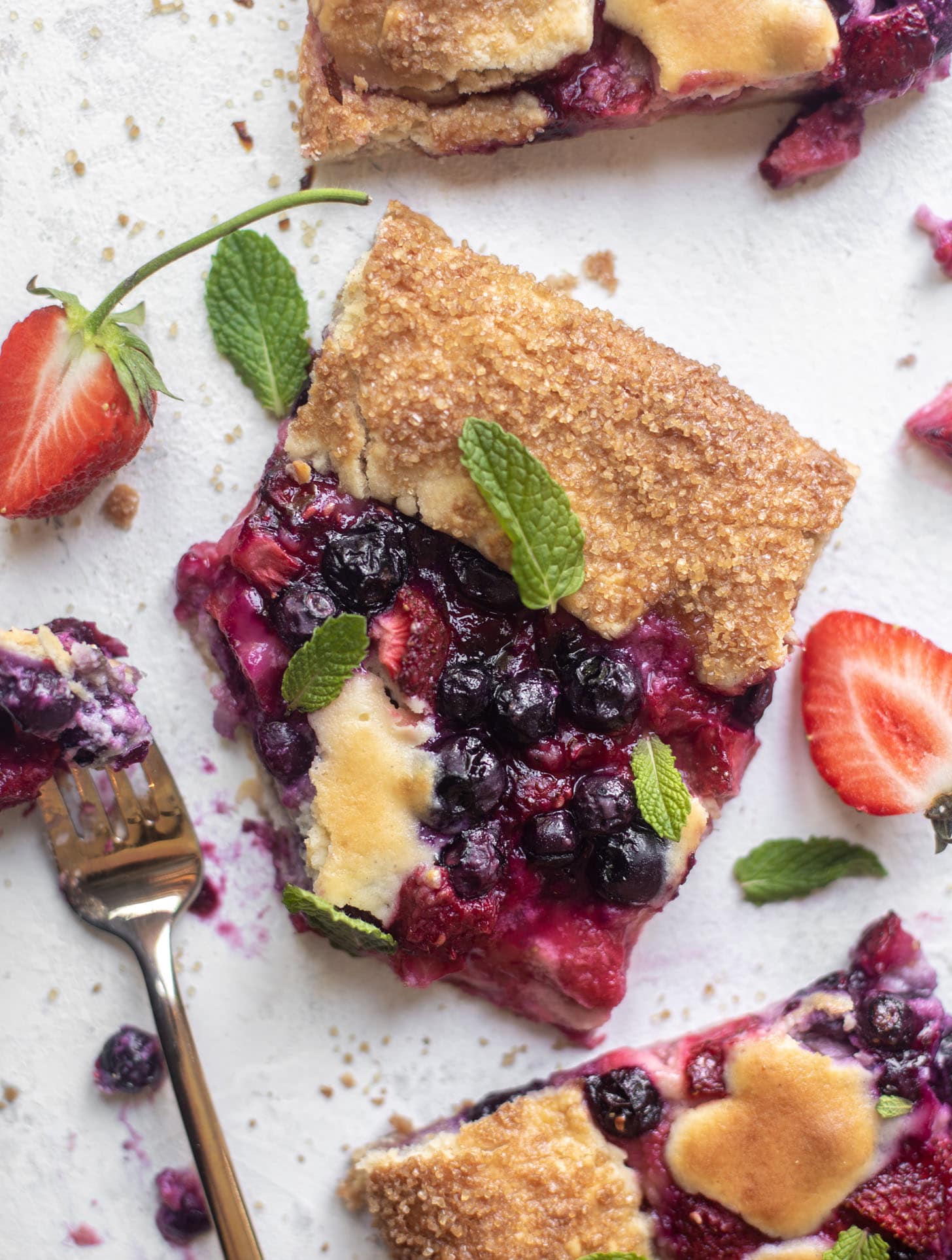 triple berry cheesecake galette