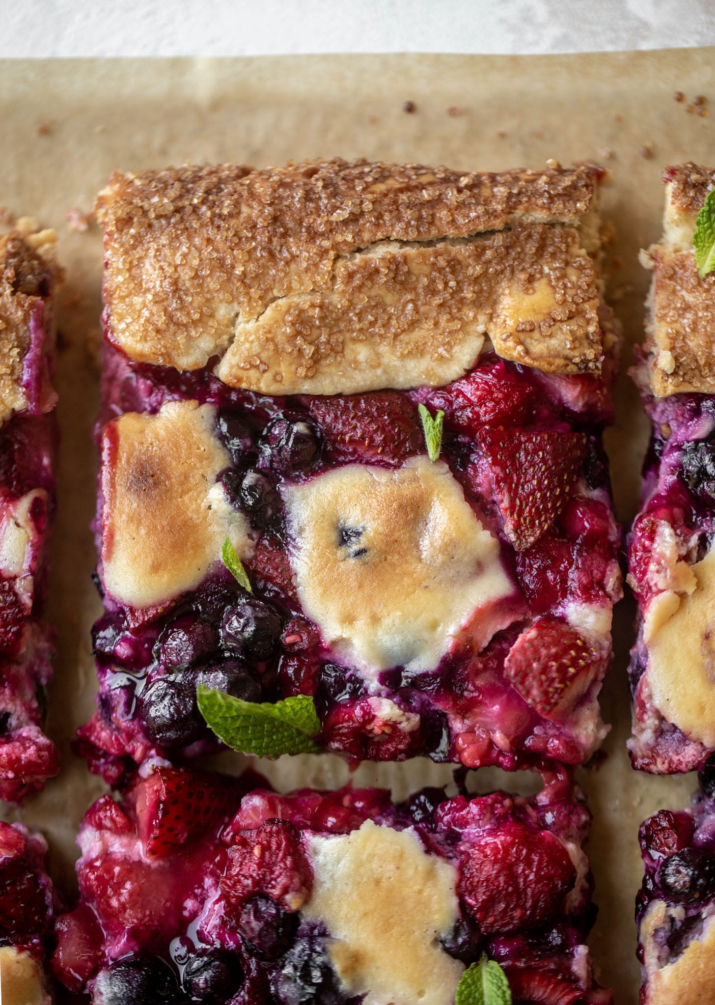 triple berry cheesecake galette