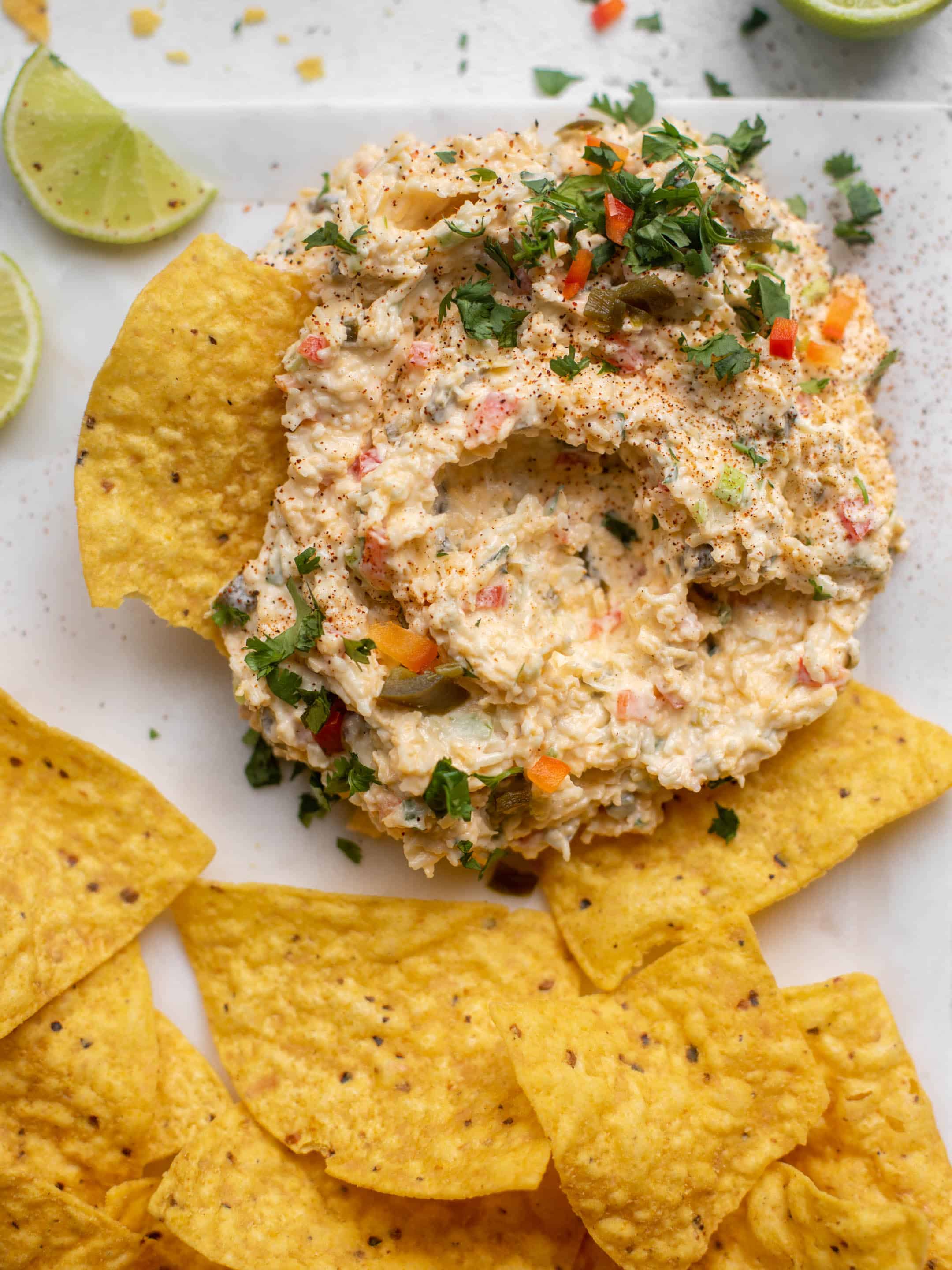 Creamy Chilled Queso Dip.