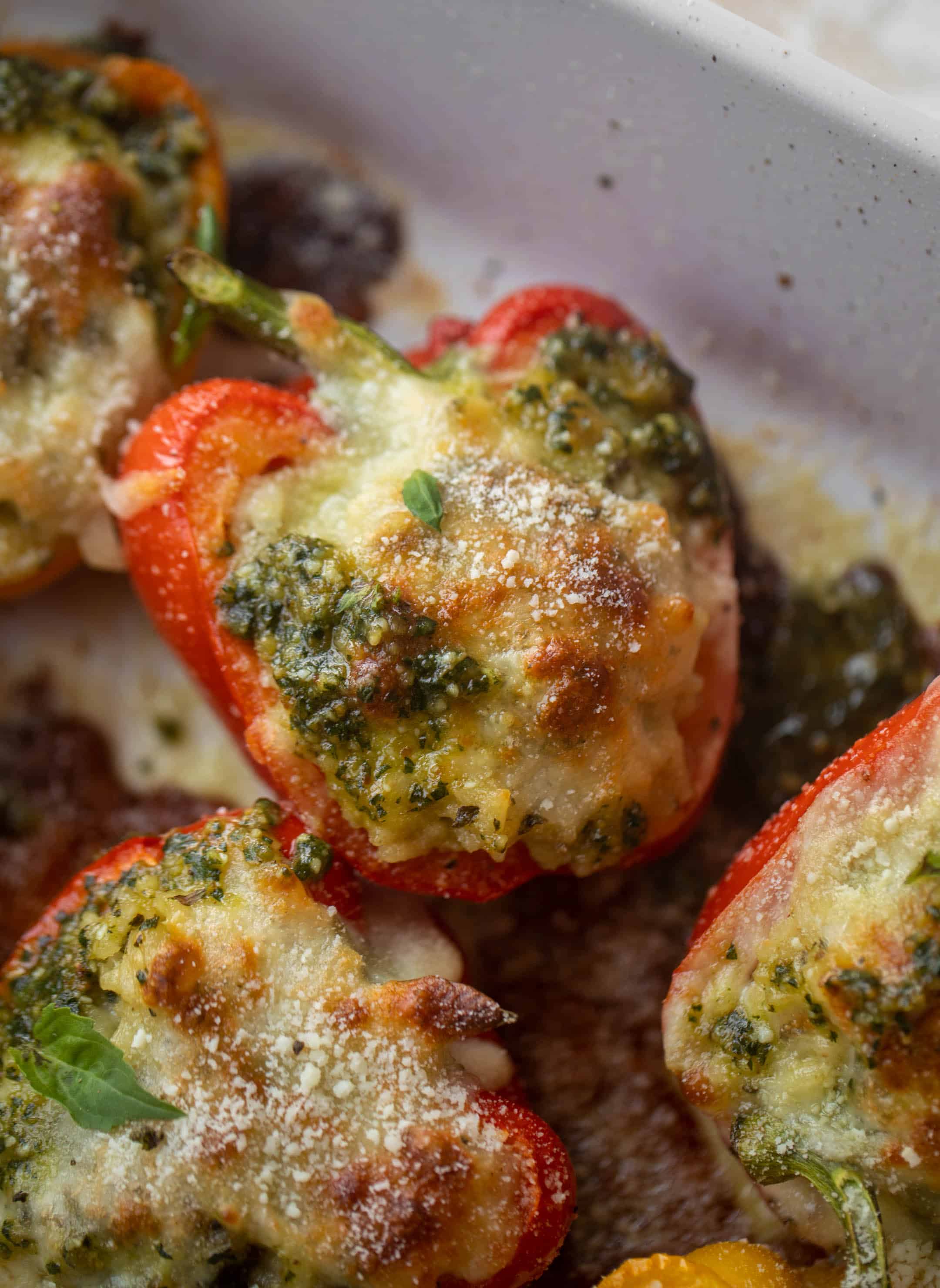 pesto risotto stuffed peppers