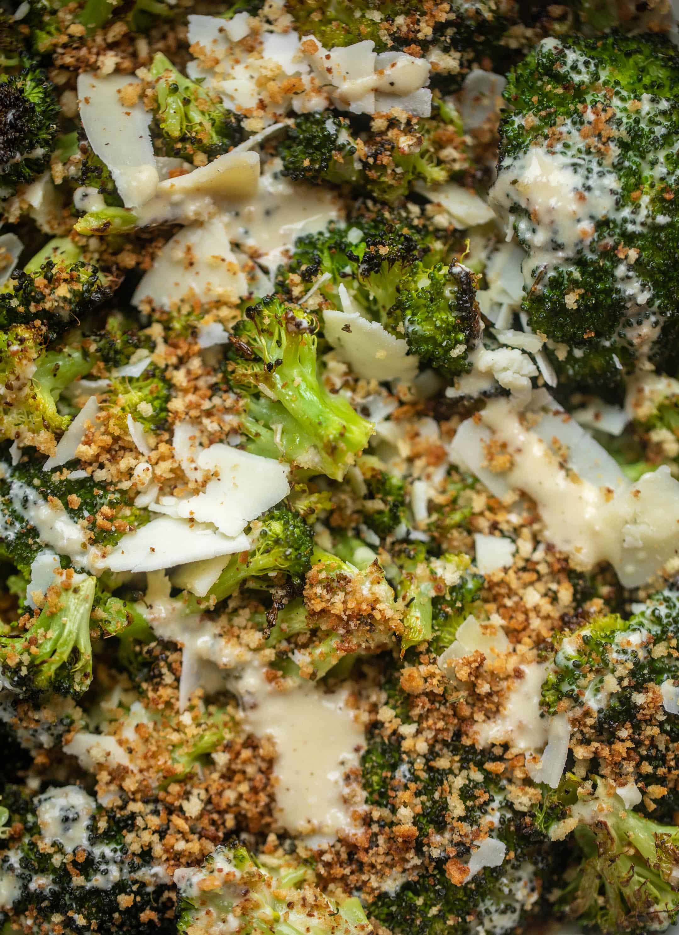 roasted broccoli caesar salad