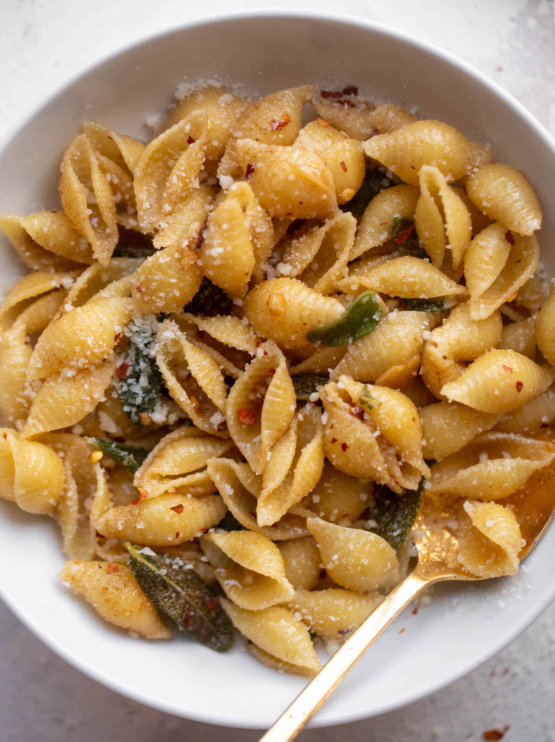 30 minute spicy brown butter pasta