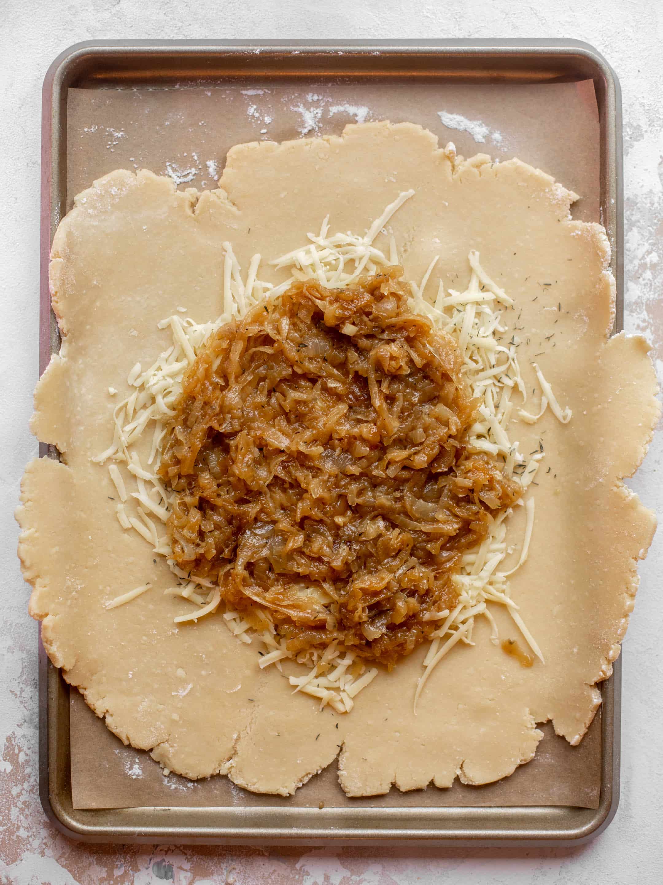 french onion galette crust