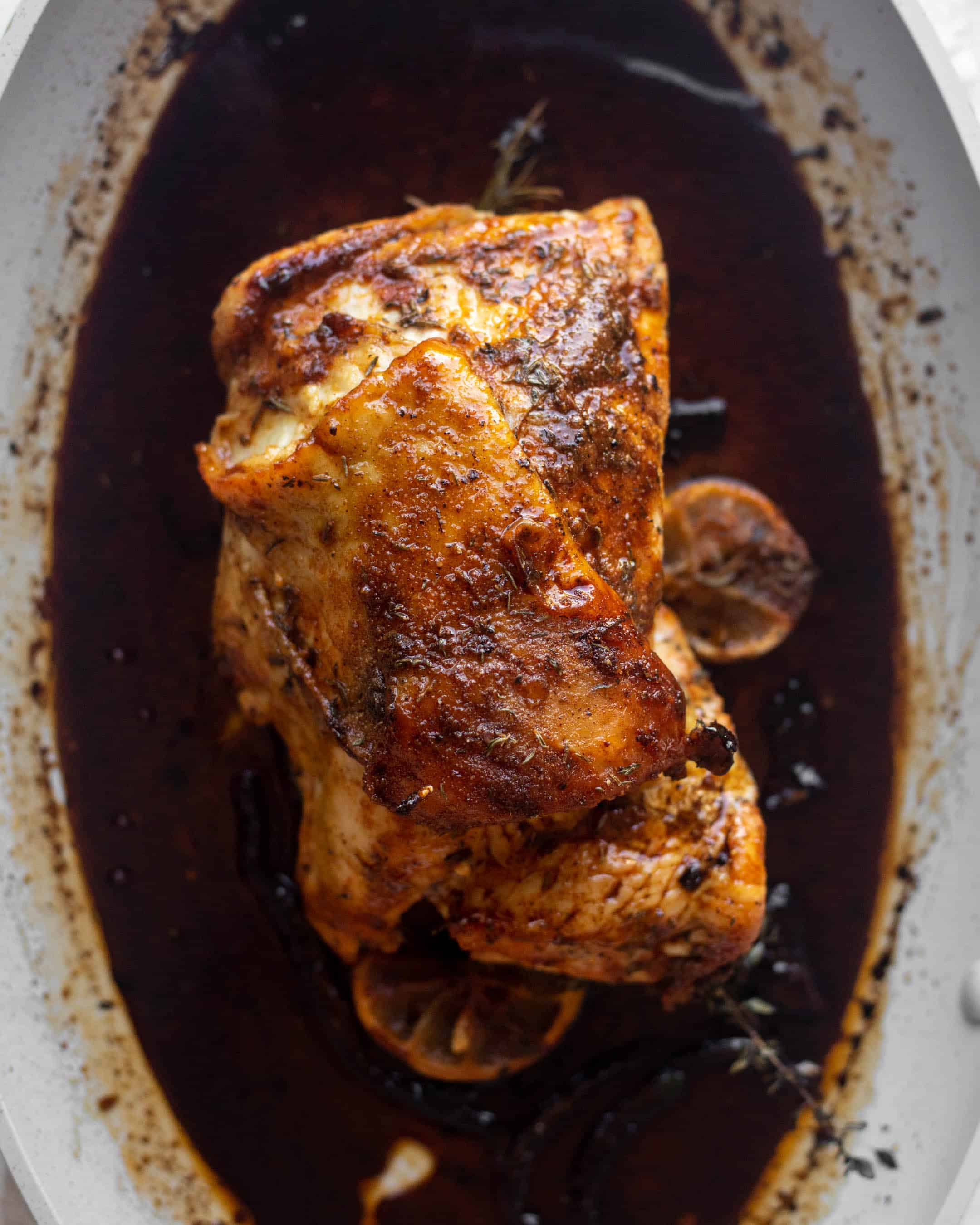 easy roasted turkey breast with gravy