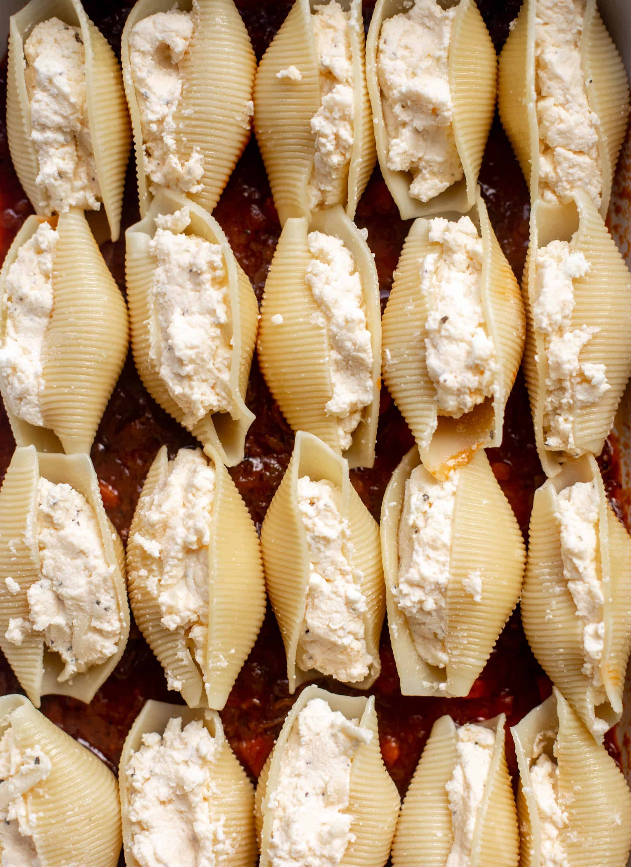 pasta shells stuffed with ricotta