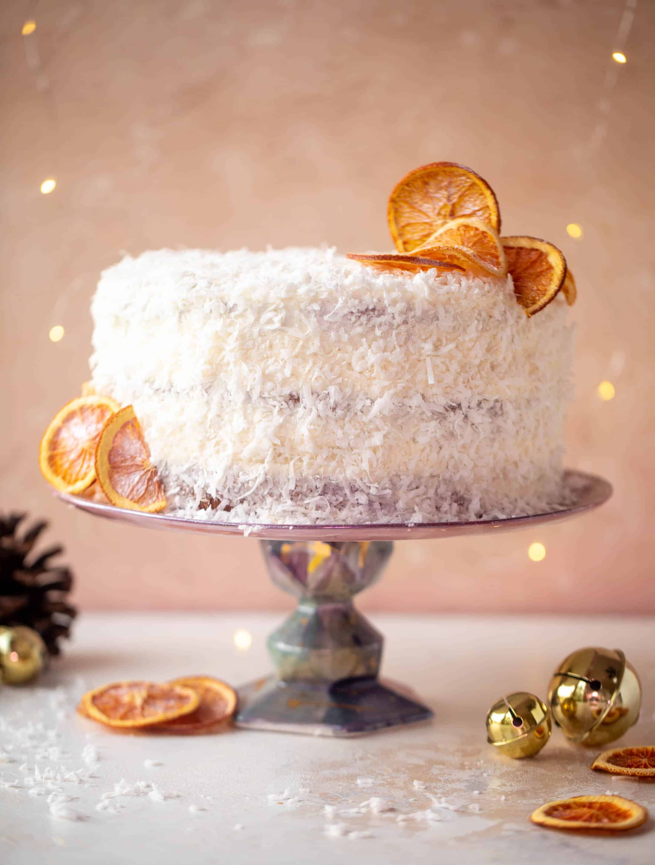 spiced orange snowball cake