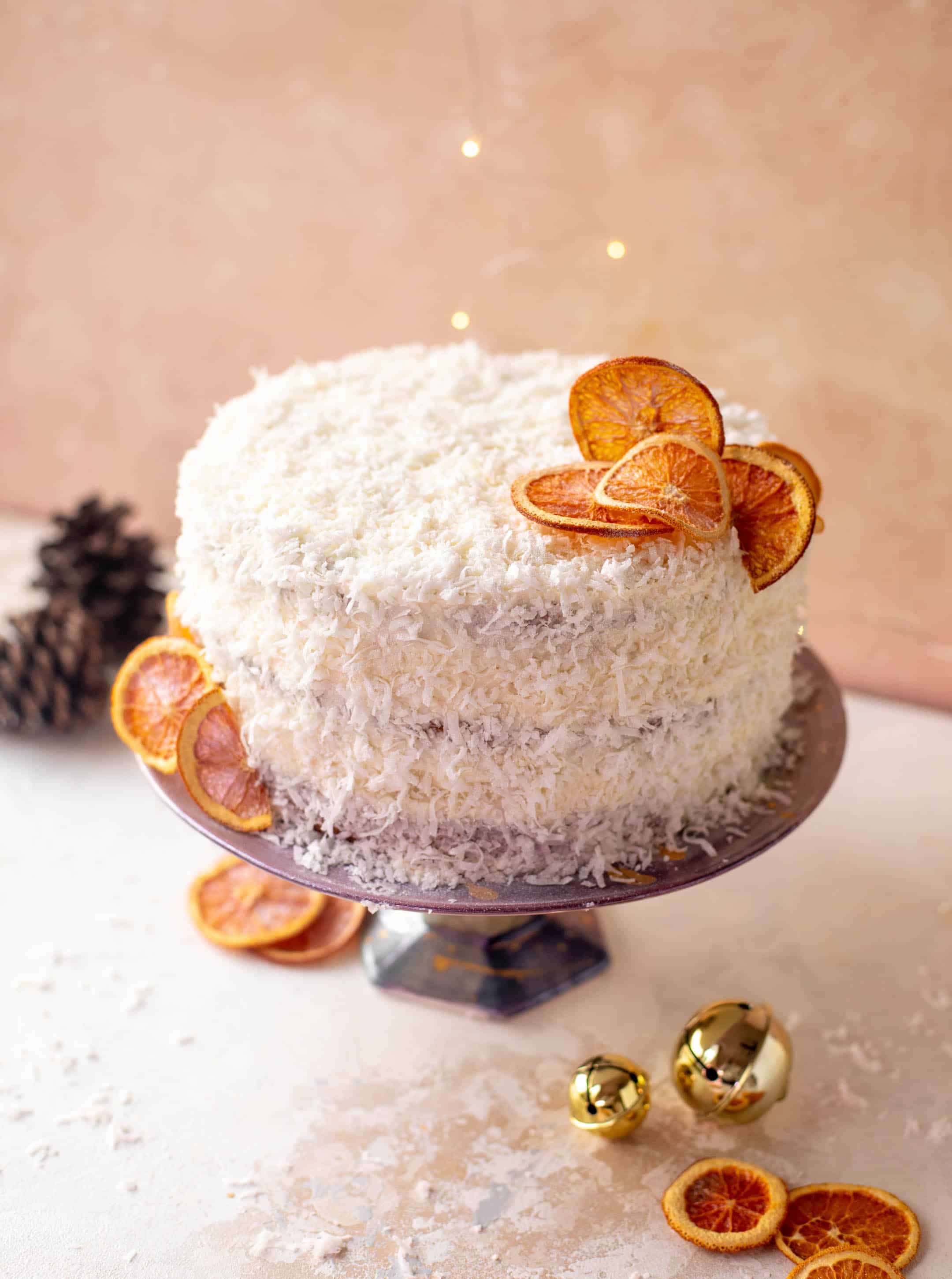 spiced orange snowball cake