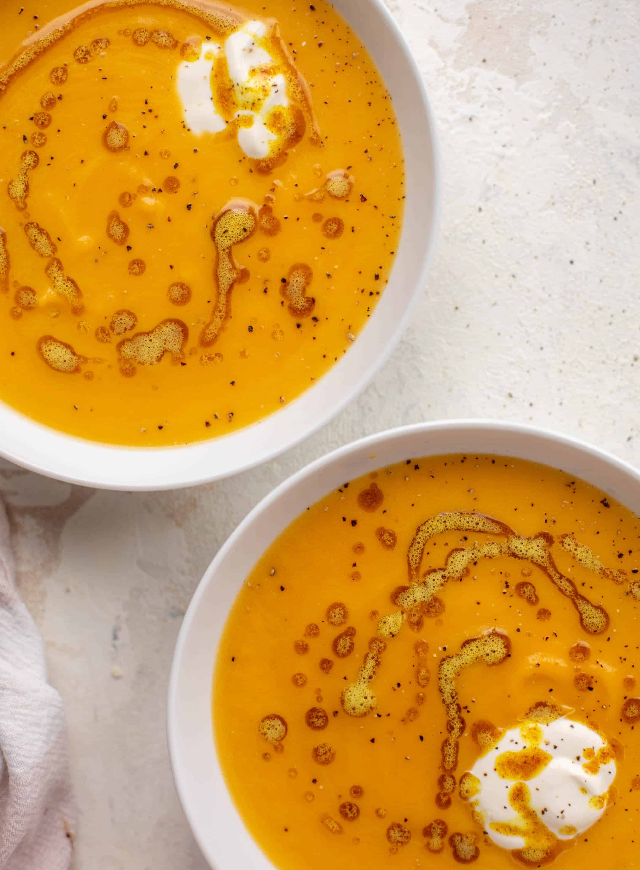 squash soup with curried brown butter