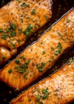 Sticky Garlic Butter Salmon - Sticky Garlic Salmon Recipe