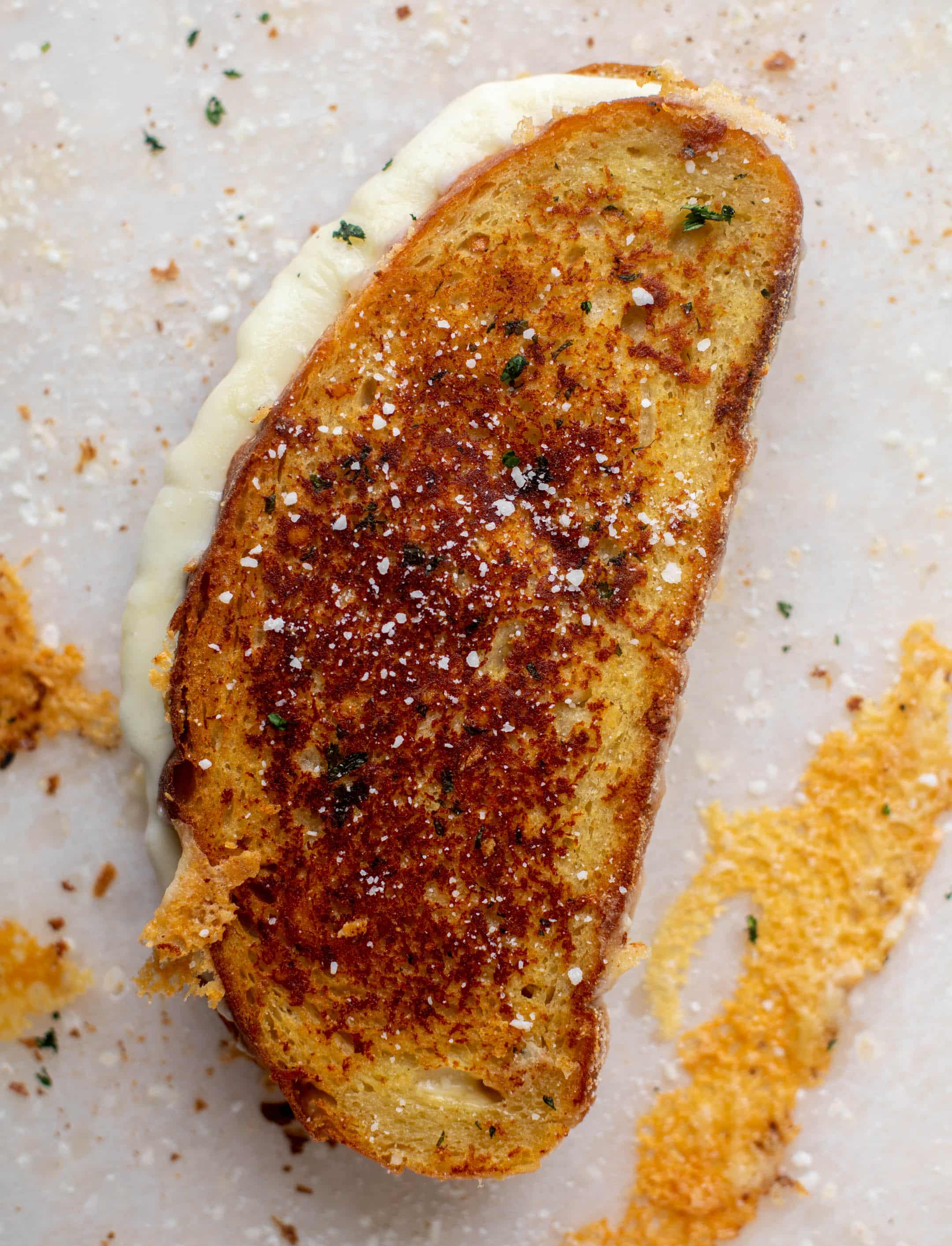 garlic bread grilled cheese