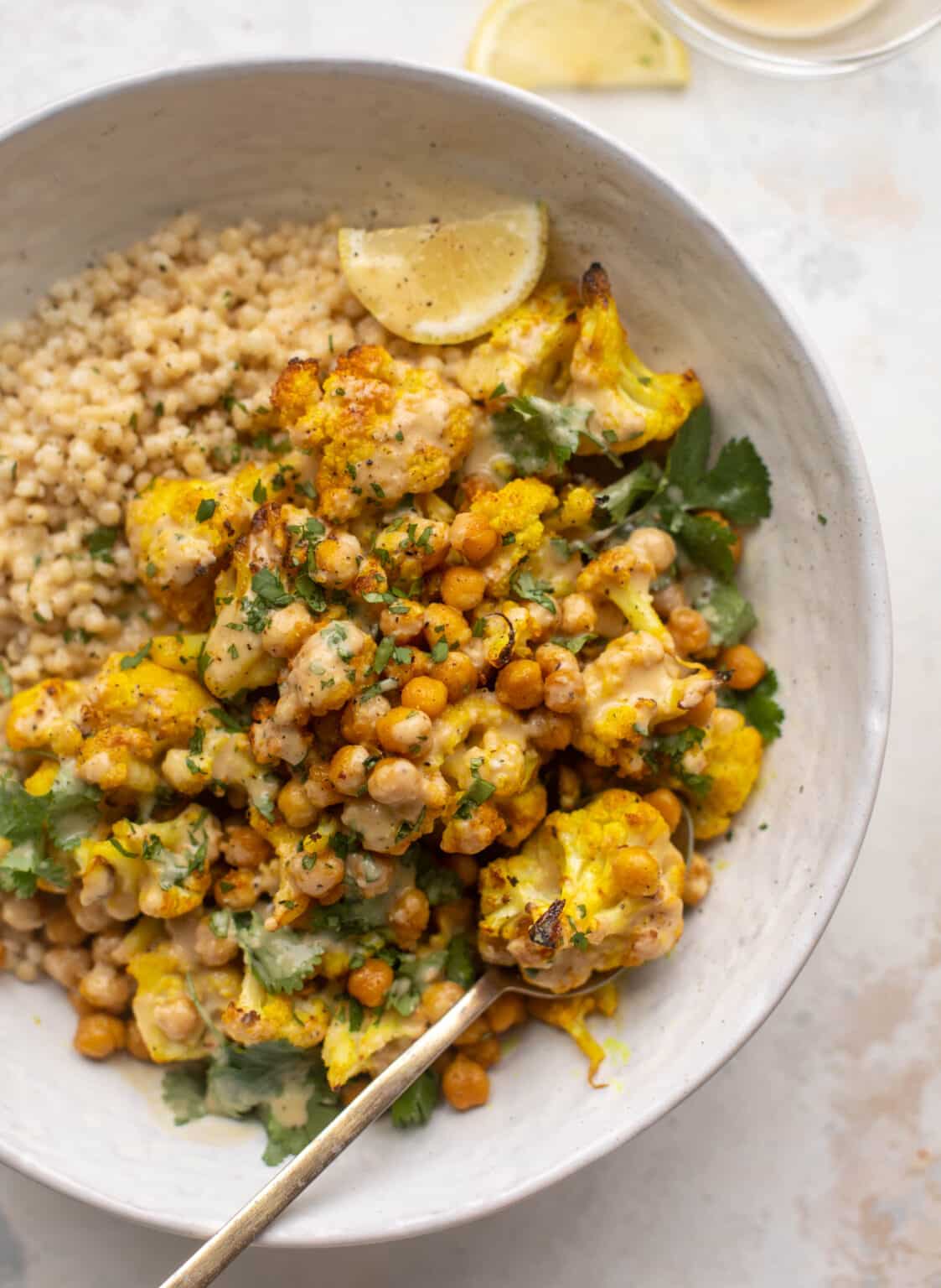 Golden Cauliflower Chickpea Bowls